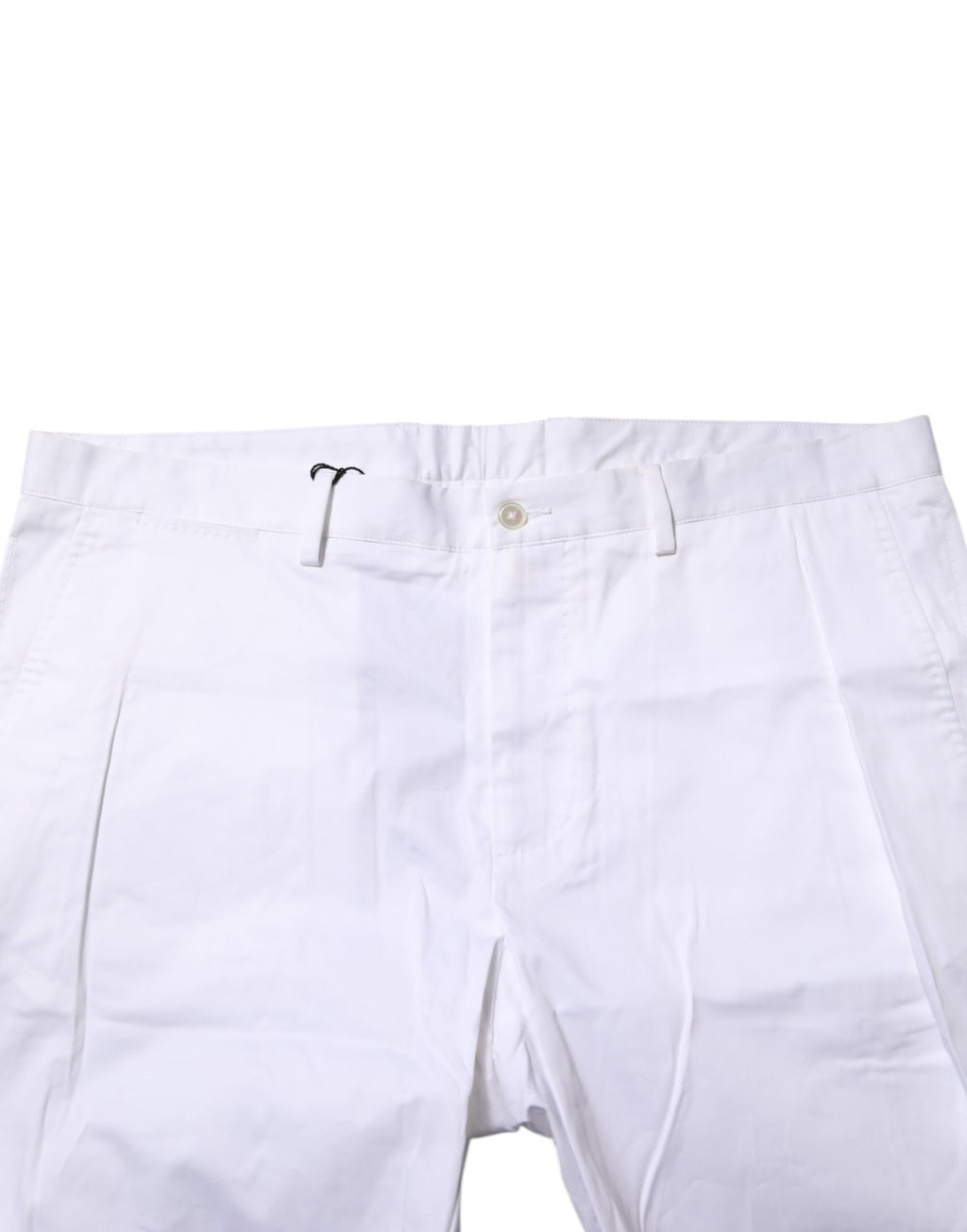 Dolce & Gabbana Weiße Chinos Baumwolle Stretch Casual Shorts