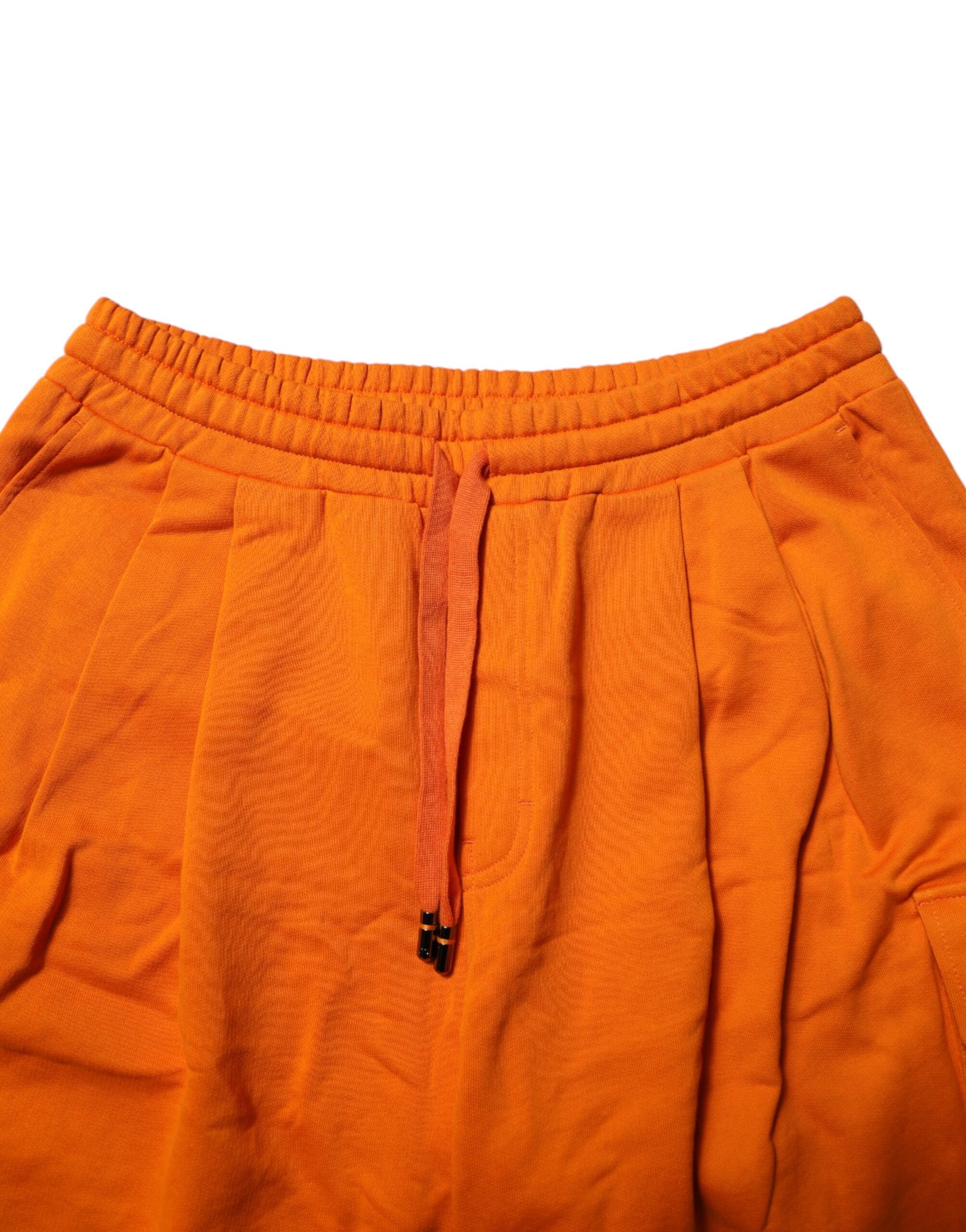 Dolce & Gabbana Orange Baumwolle Männer Casual Cargo Bermuda Shorts
