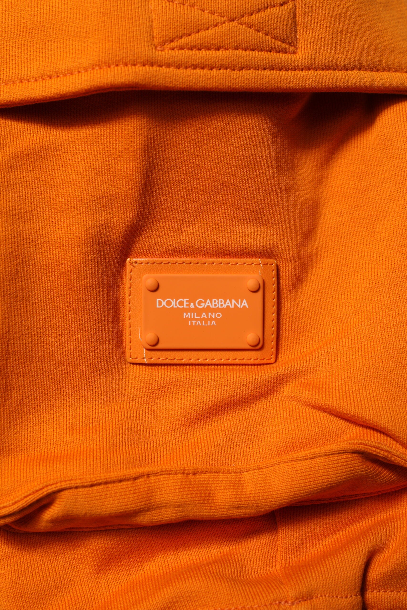 Dolce & Gabbana Orange Baumwolle Männer Casual Cargo Bermuda Shorts