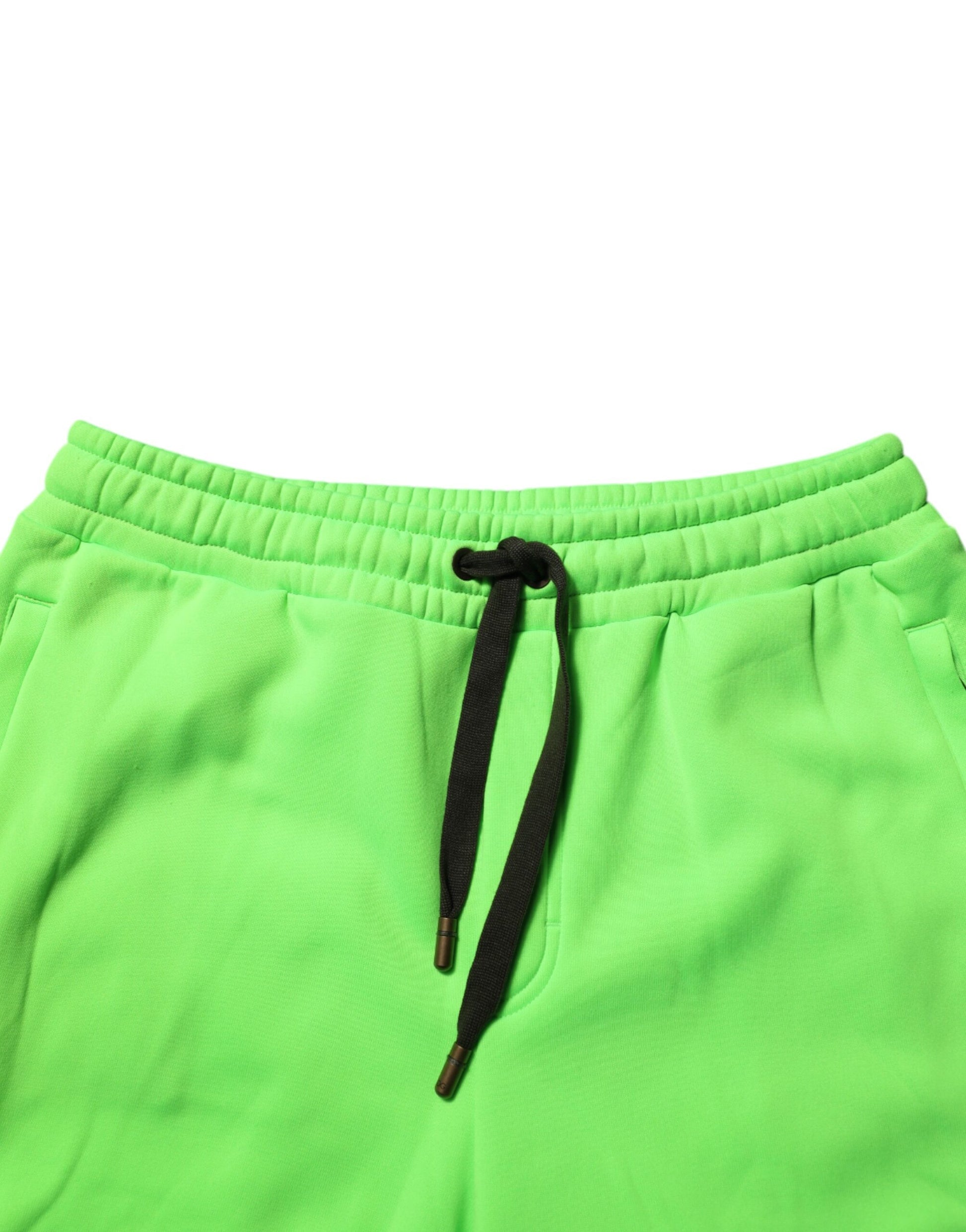 Dolce & Gabbana Grüne Patchwork Cargo-Bermudas für Männer Shorts