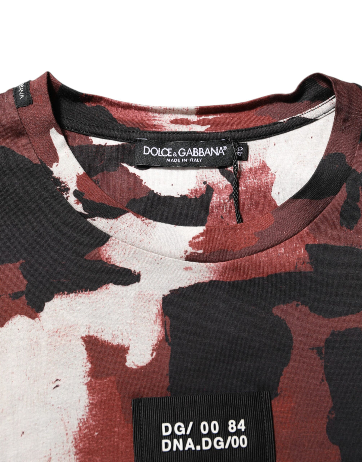 Dolce & Gabbana Heren T-shirt met Ronde Hals in Veelkleurige Camouflageprint