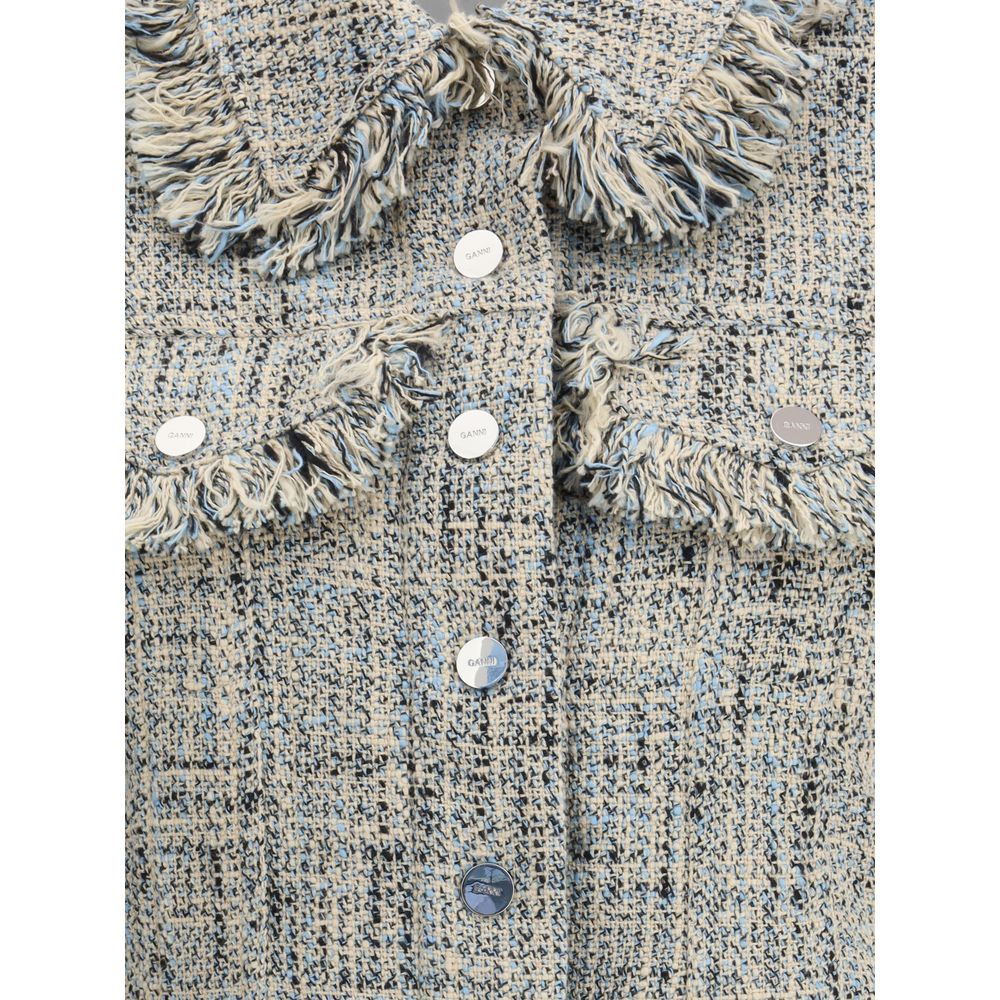 Ganni Baumwollmantel in Multicolor