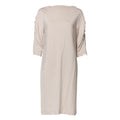 Roberto Cavalli Ivory Viscose Sheath Knee Length Dress