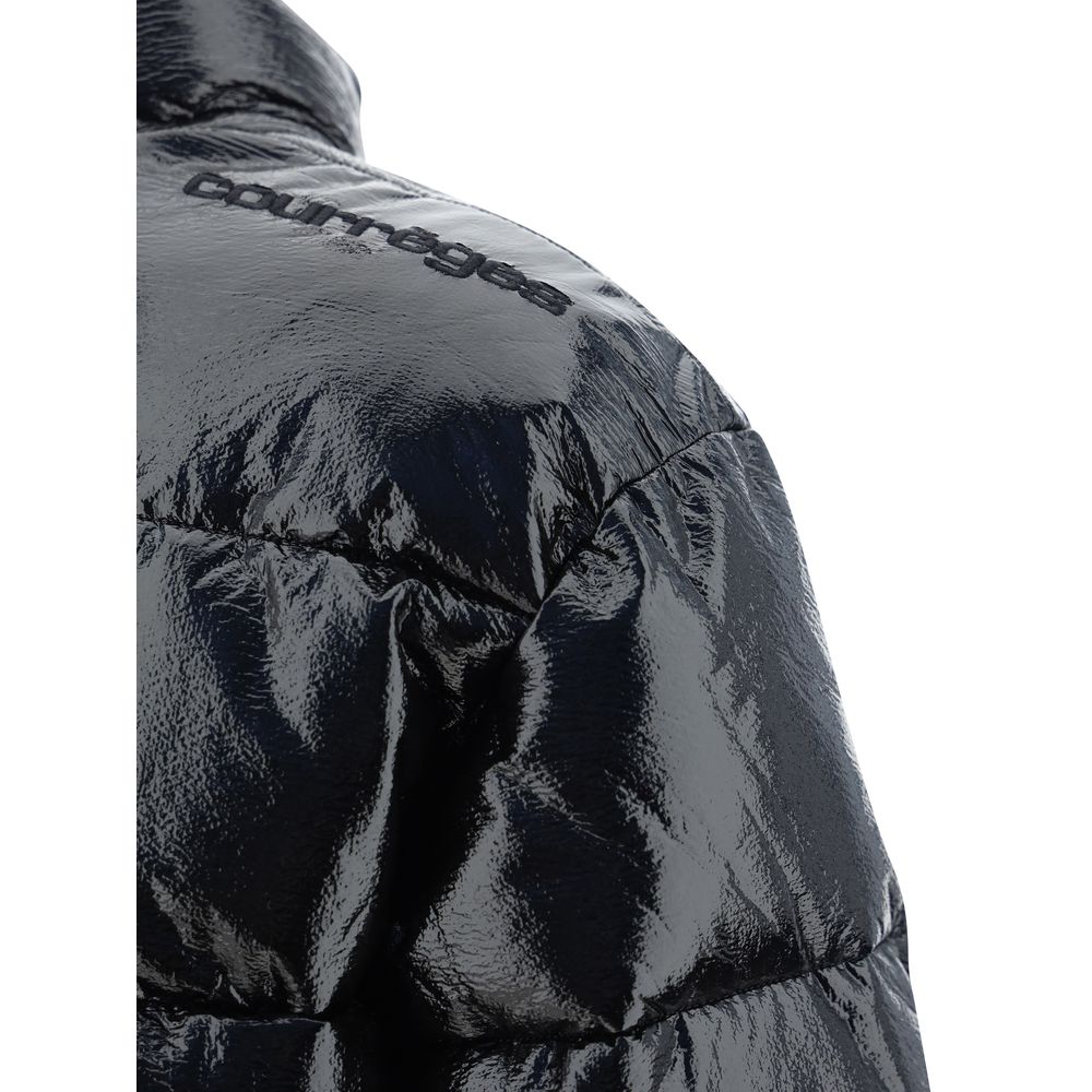 Courrèges Vollständig gefütterte Jacke aus schwarzer Viskose