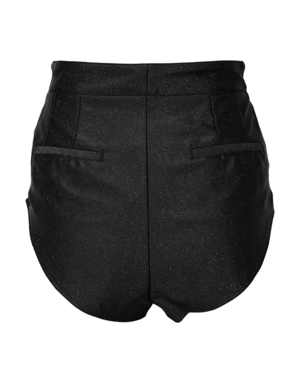 Dolce & Gabbana Schwarze Viskose hoch taillierte Hot Pants Shorts