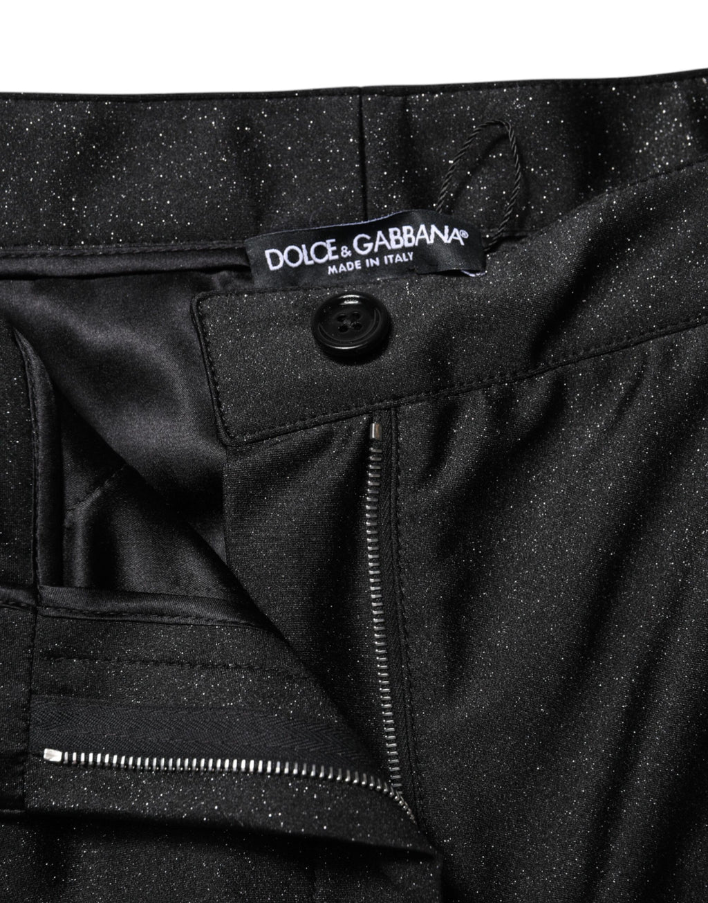 Dolce & Gabbana Schwarze Viskose hoch taillierte Hot Pants Shorts