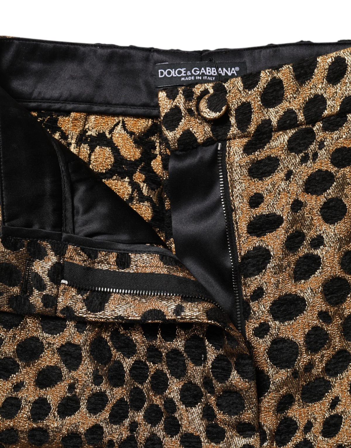 Dolce & Gabbana Bruine Luipaard High Waisted Hotpants Korte Broek