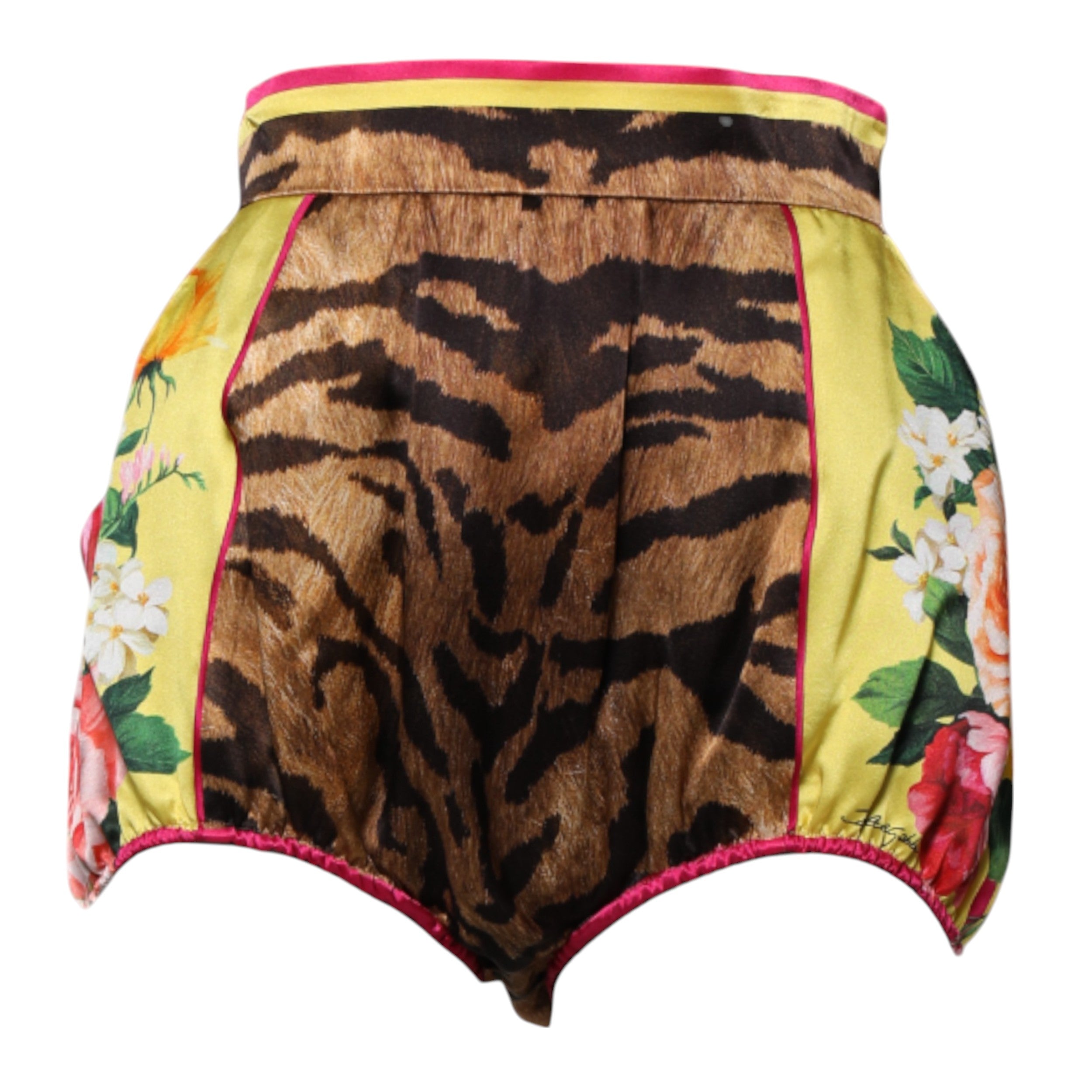 Dolce & Gabbana Multicolor Floral Hohe Taille Hot Pants Shorts
