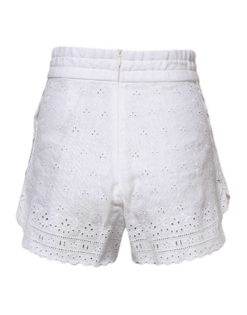 Dolce & Gabbana Weiße Leinenhose mit hoher Taille Hot Pants Shorts
