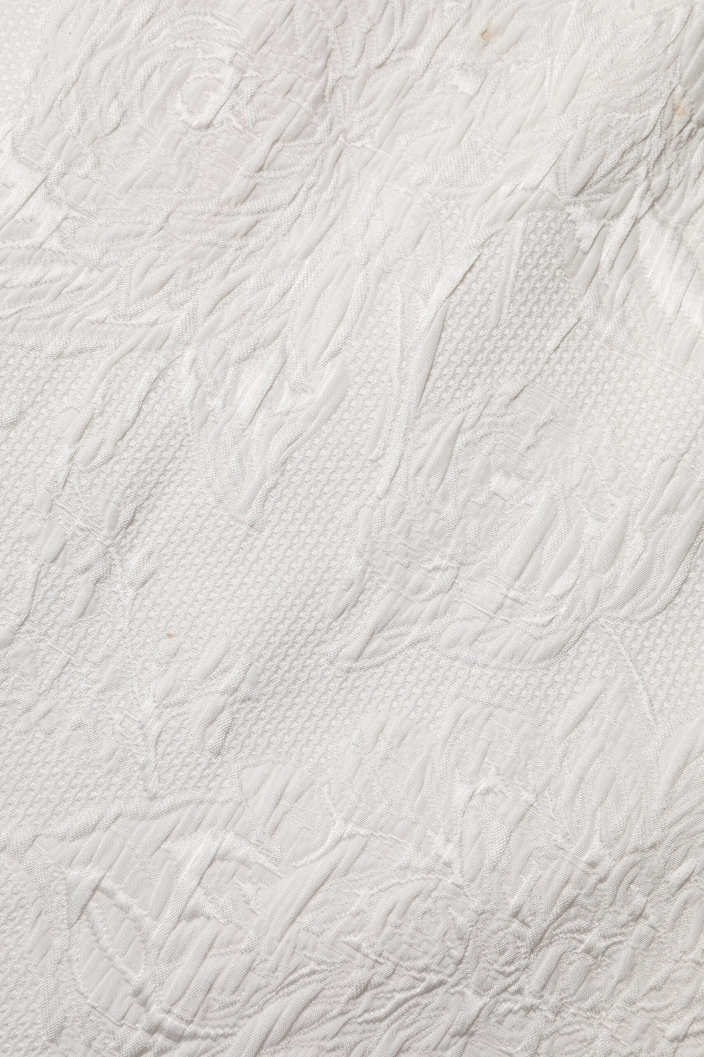 Dolce & Gabbana Weißer geblümter Brokatrock in A-Linie mit hoher Taille