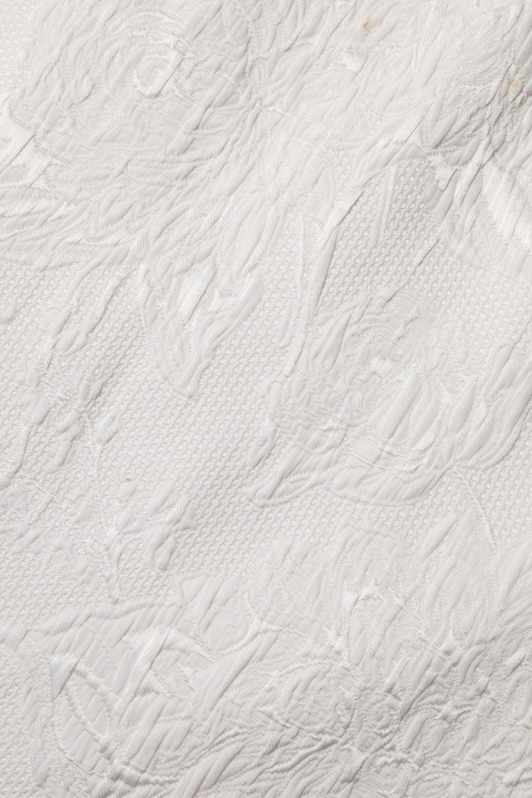 Dolce & Gabbana Weißer geblümter Brokatrock in A-Linie mit hoher Taille