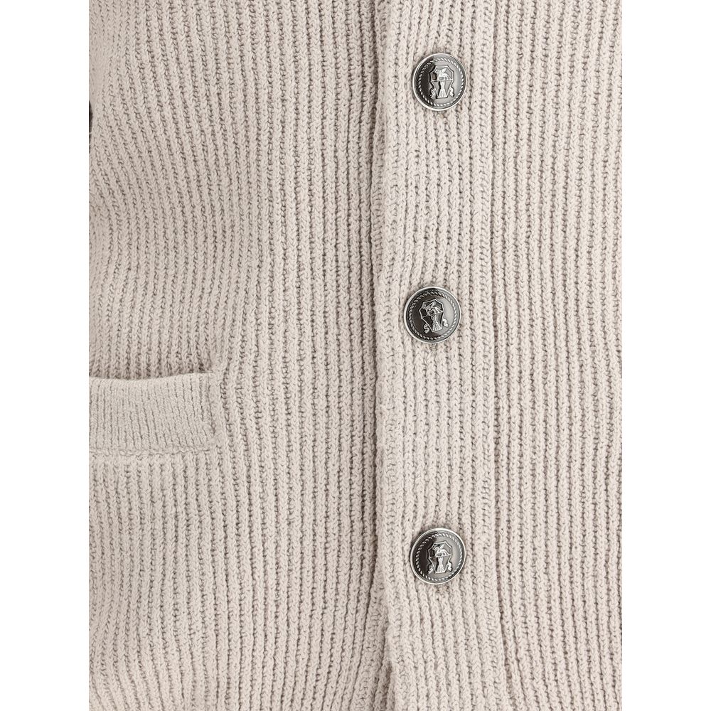Brunello Cucinelli Gerippte Strickjacke