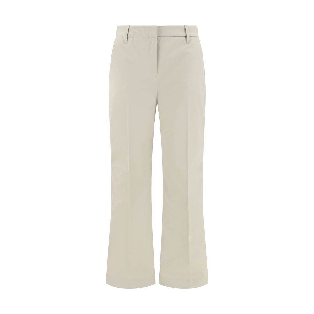 True Royal Beige-Sandfarbene Baumwollhose