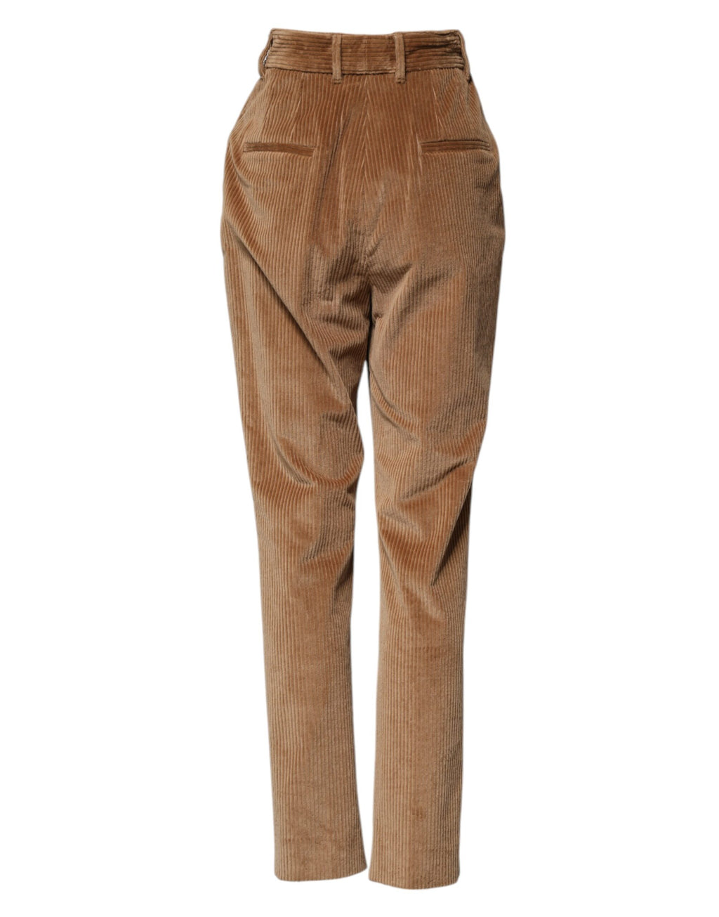 Dolce & Gabbana Bruine Katoenen Ribfluwelen Taps Toelopende Broek