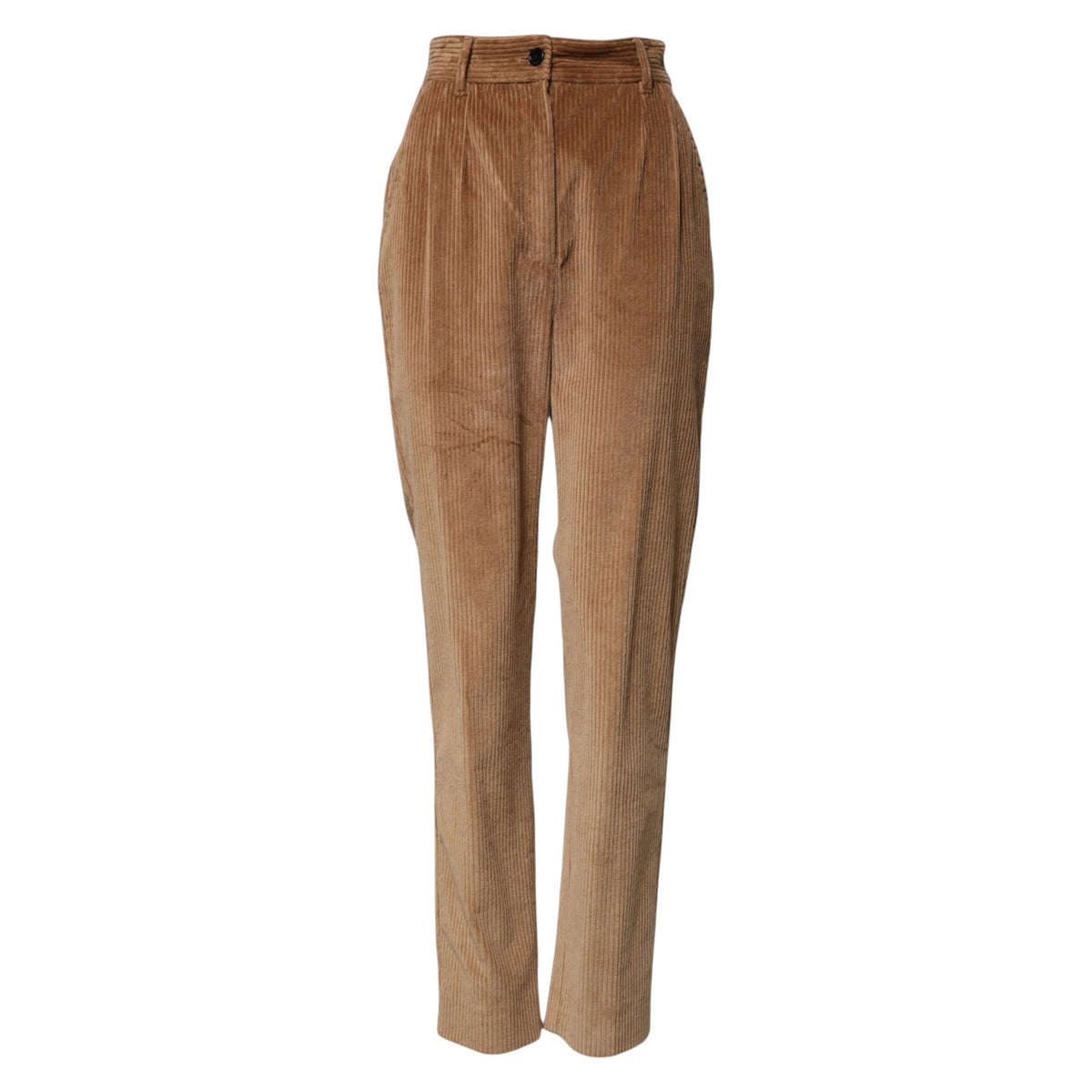 Dolce & Gabbana Bruine Katoenen Ribfluwelen Taps Toelopende Broek
