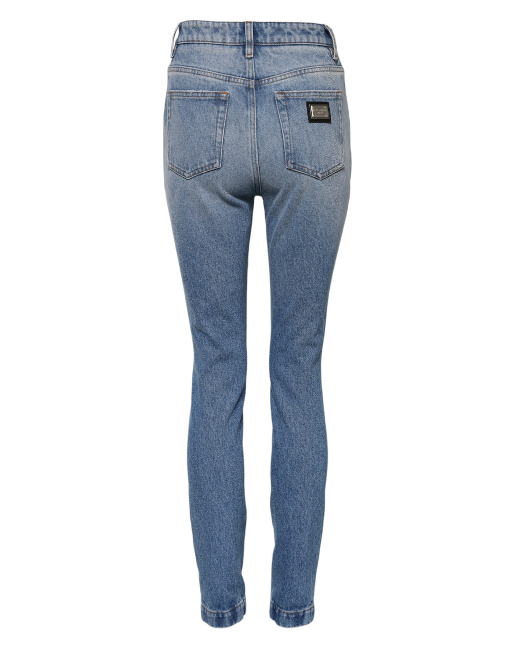 Dolce & Gabbana Blau gewaschene Skinny Denim Jeans mit hoher Taille