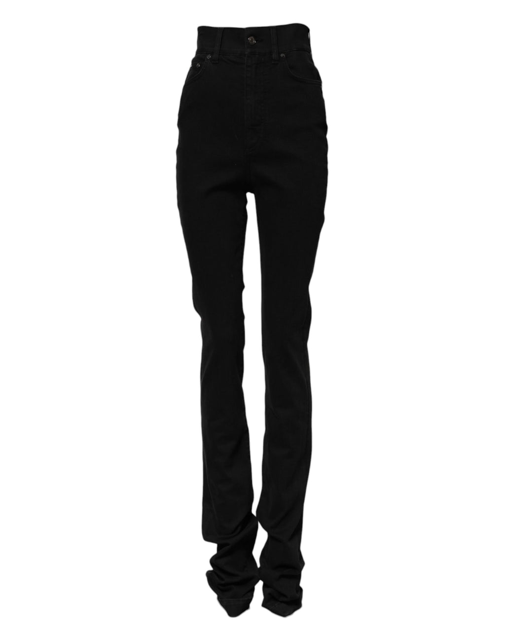 Dolce & Gabbana Zwarte Katoenen High Waist Skinny Spijkerbroek