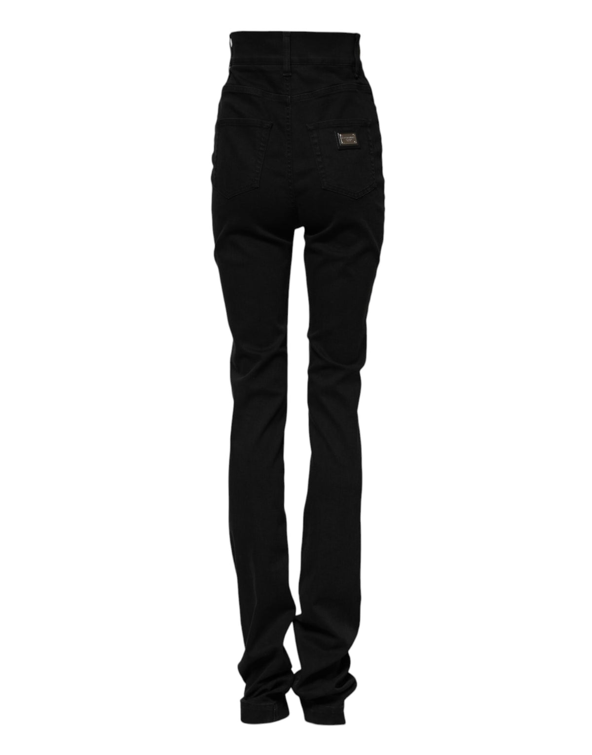 Dolce & Gabbana Zwarte Katoenen High Waist Skinny Spijkerbroek