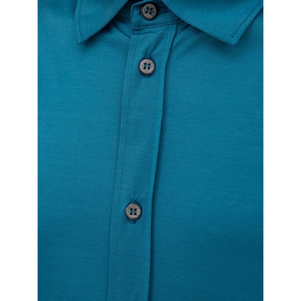 Canali Hellblaues Baumwoll-Poloshirt