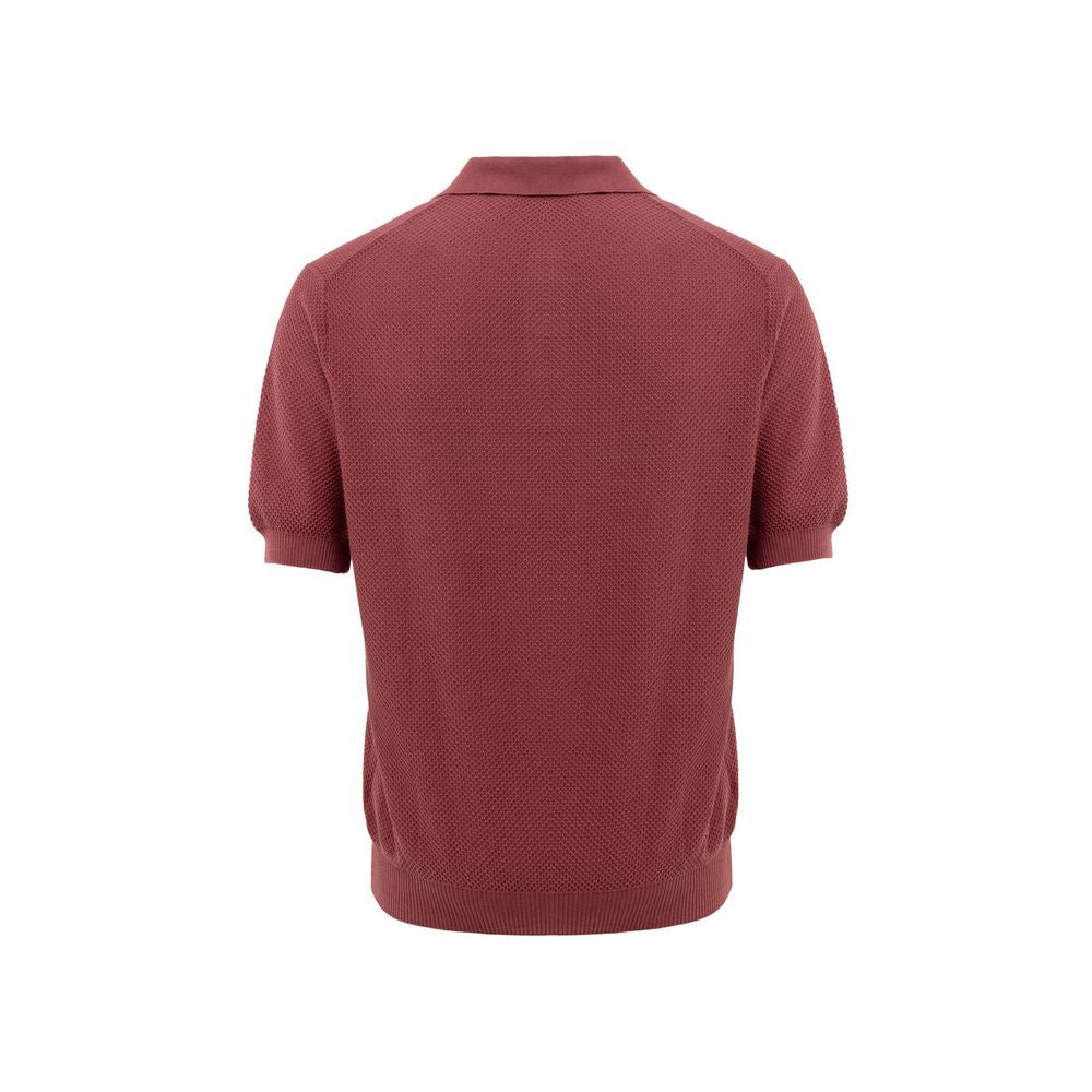 Gran Sasso Rotes Baumwoll-Poloshirt