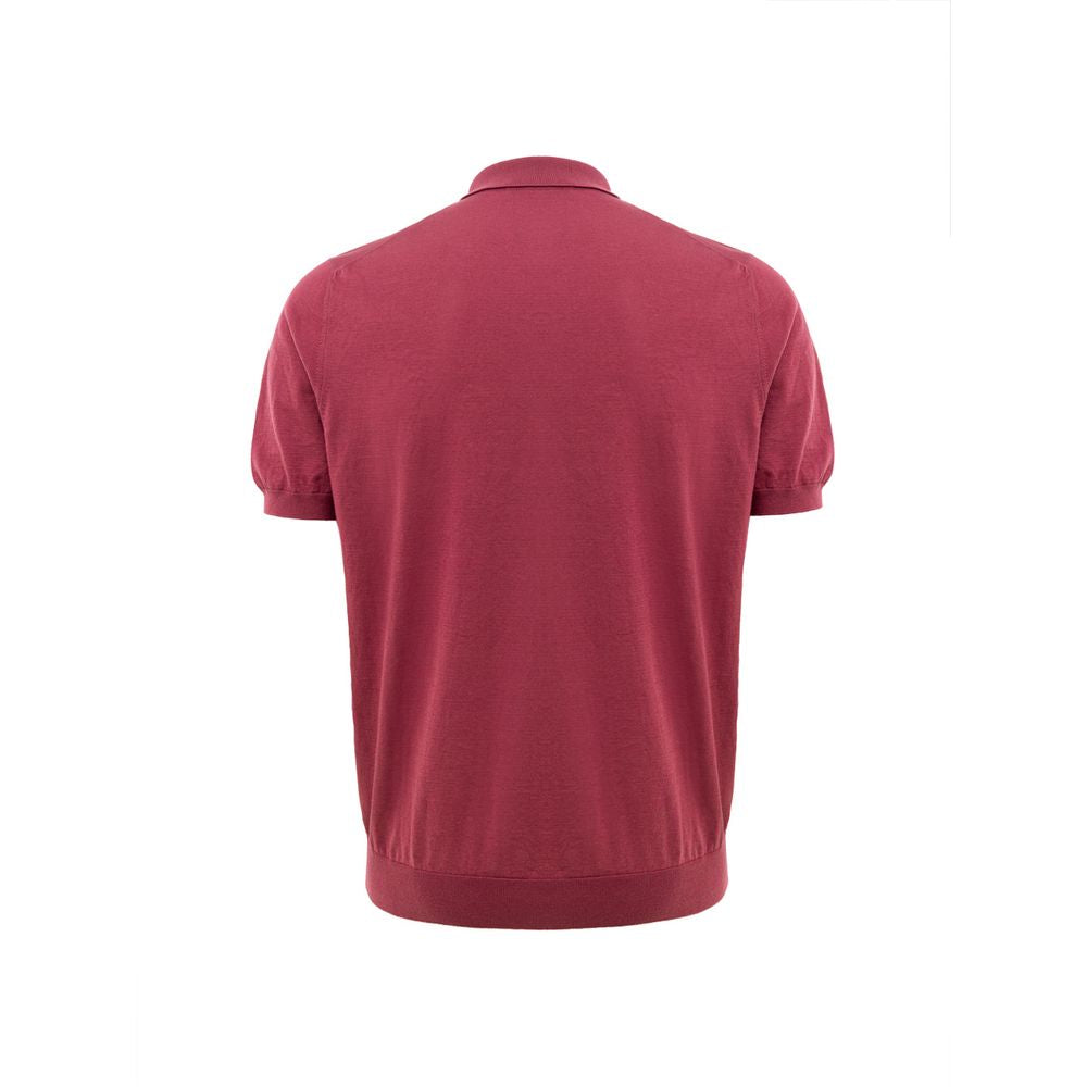 Gran Sasso Rotes Baumwoll-Poloshirt