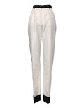 Dolce & Gabbana Witte High Waist Straight Dress Trouser Broek