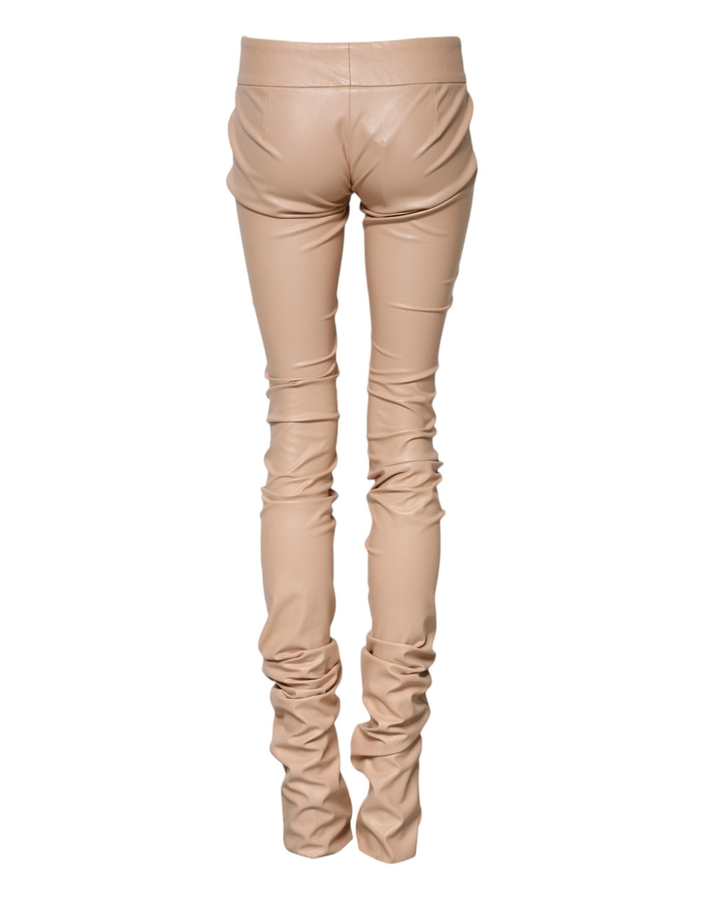 Dolce & Gabbana Beige Spitze Details Mittlere Taille Skinny Hose