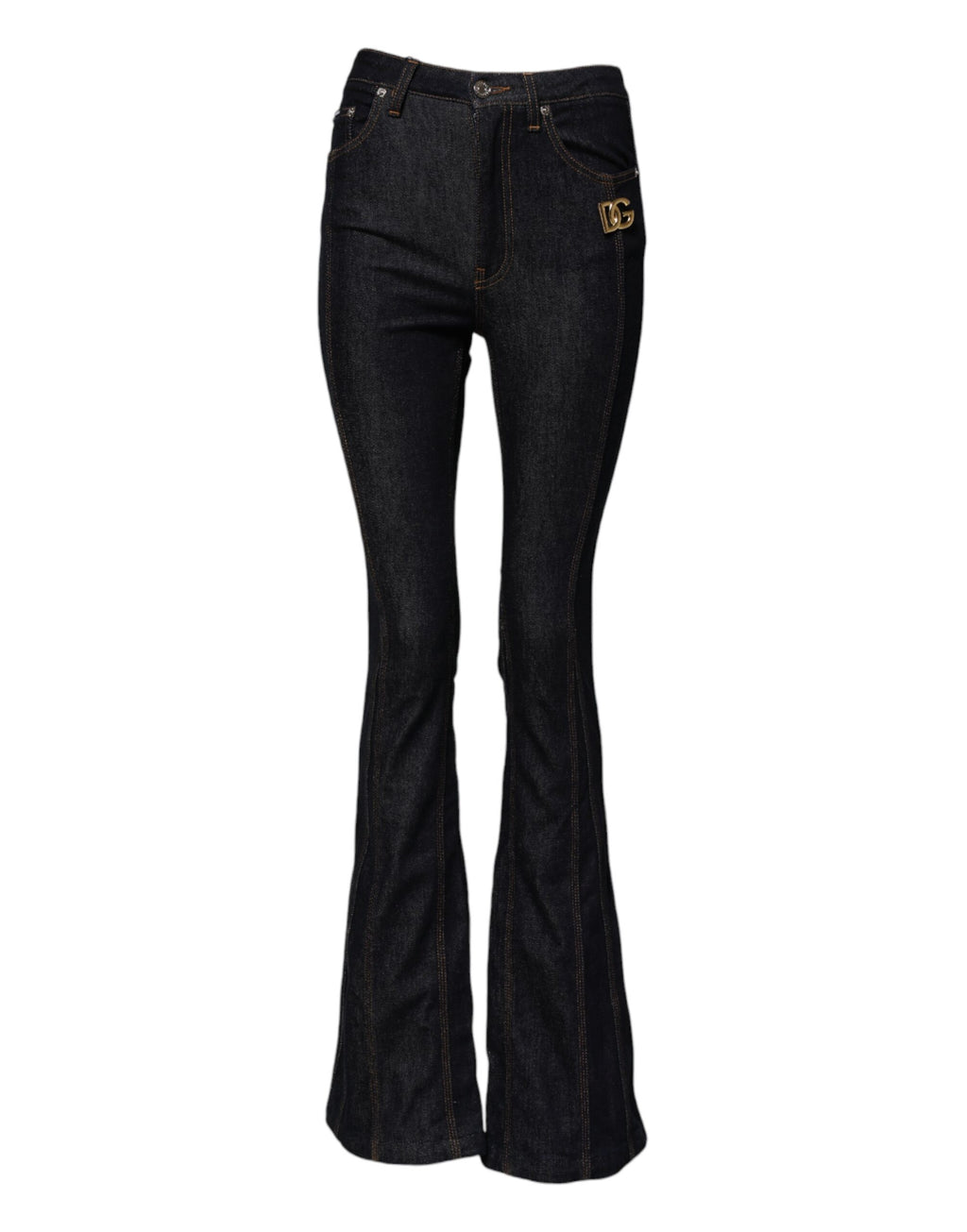 Dolce & Gabbana Zwarte Katoenen Mid Waist Bootcut Denim Jeans