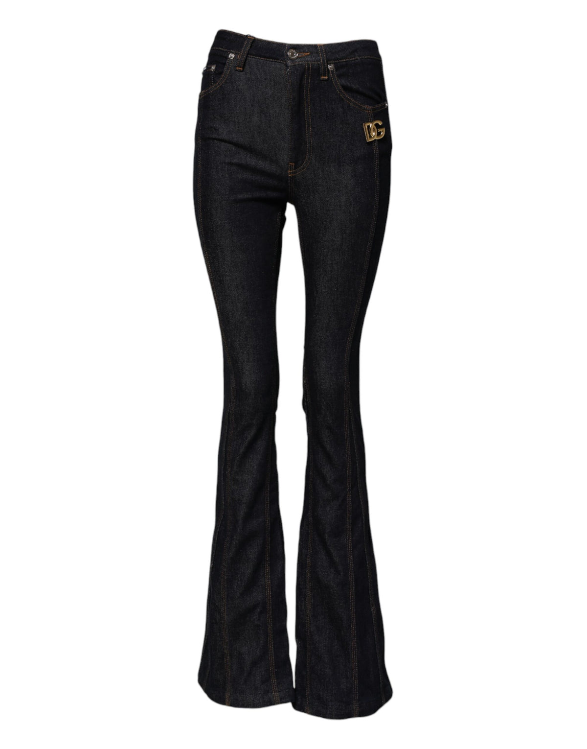 Dolce & Gabbana Zwarte Katoenen Mid Waist Bootcut Denim Jeans