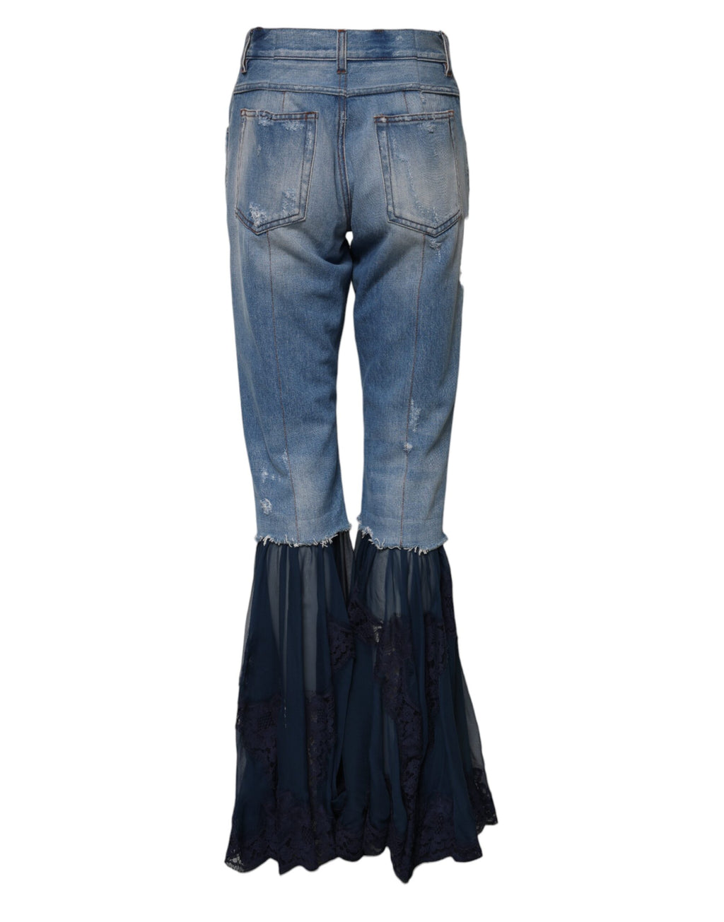 Dolce & Gabbana Blauwe Katoenen High Waist Flared Denim Jeans