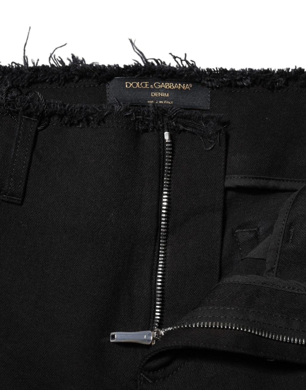 Dolce & Gabbana Schwarze Denim-Jeans mit mittlerer Taille aus Baumwolle