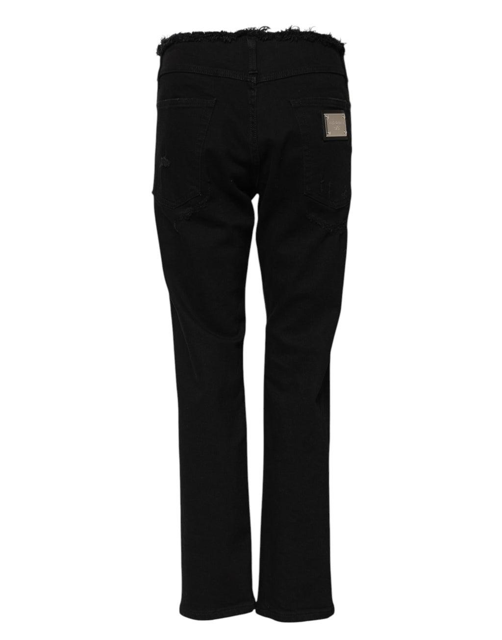Dolce & Gabbana Zwarte Katoenen Mid Waist Flared Spijkerbroek