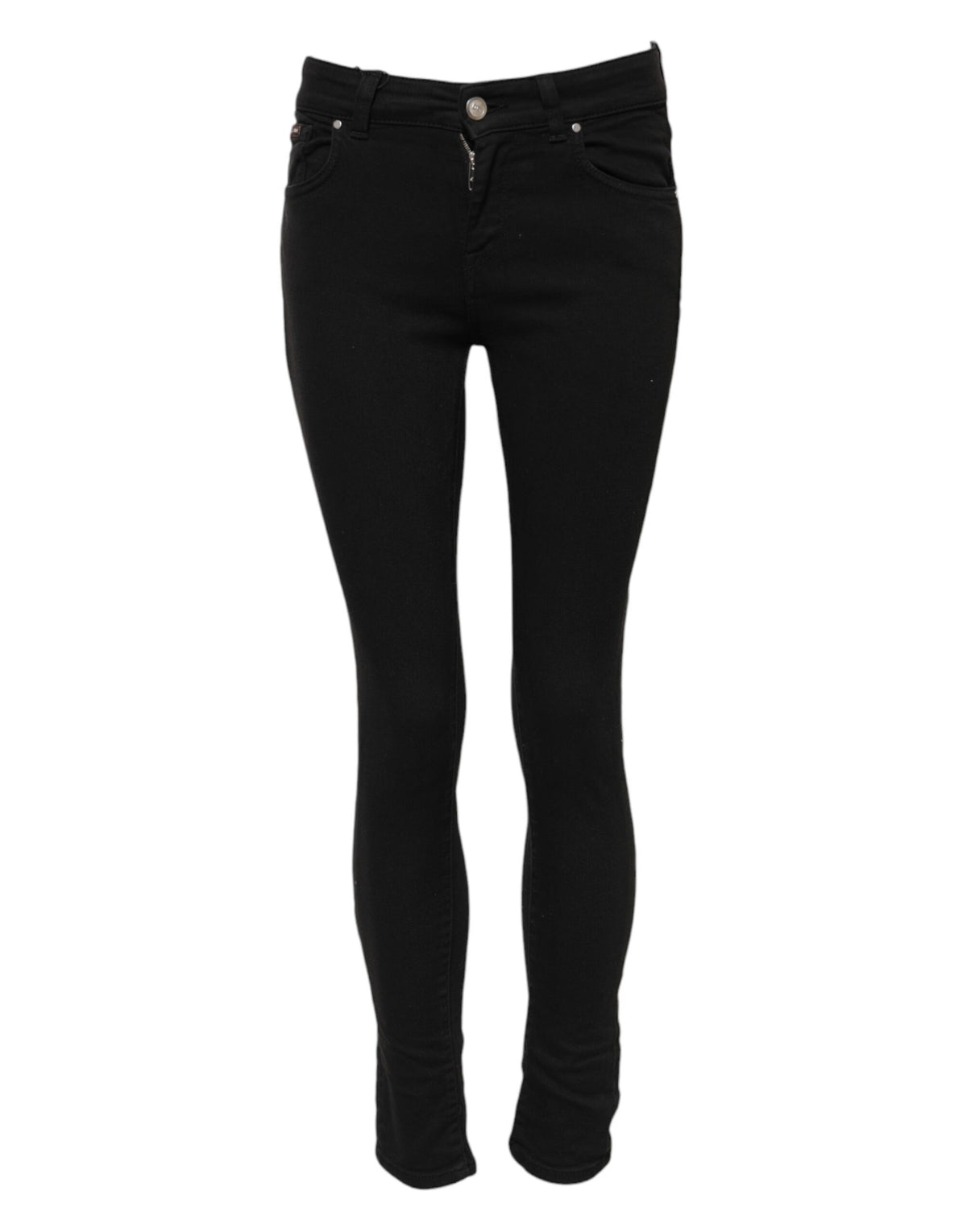 Dolce & Gabbana Zwarte Katoenen Skinny Mid-Waist Denim Jeans
