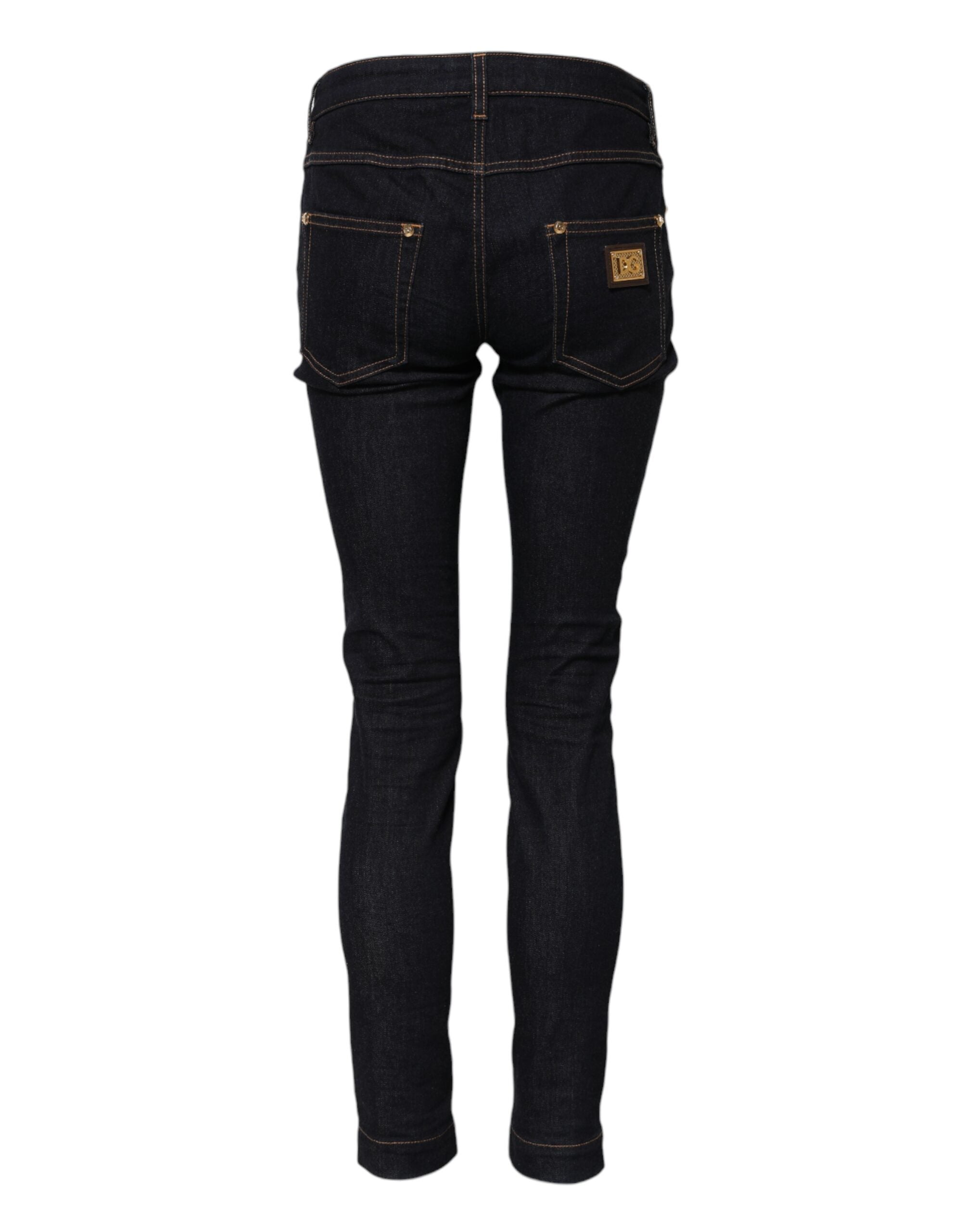 Dolce & Gabbana Blaue Baumwolle PRETTY LowWaist Skinny Denim Jeans