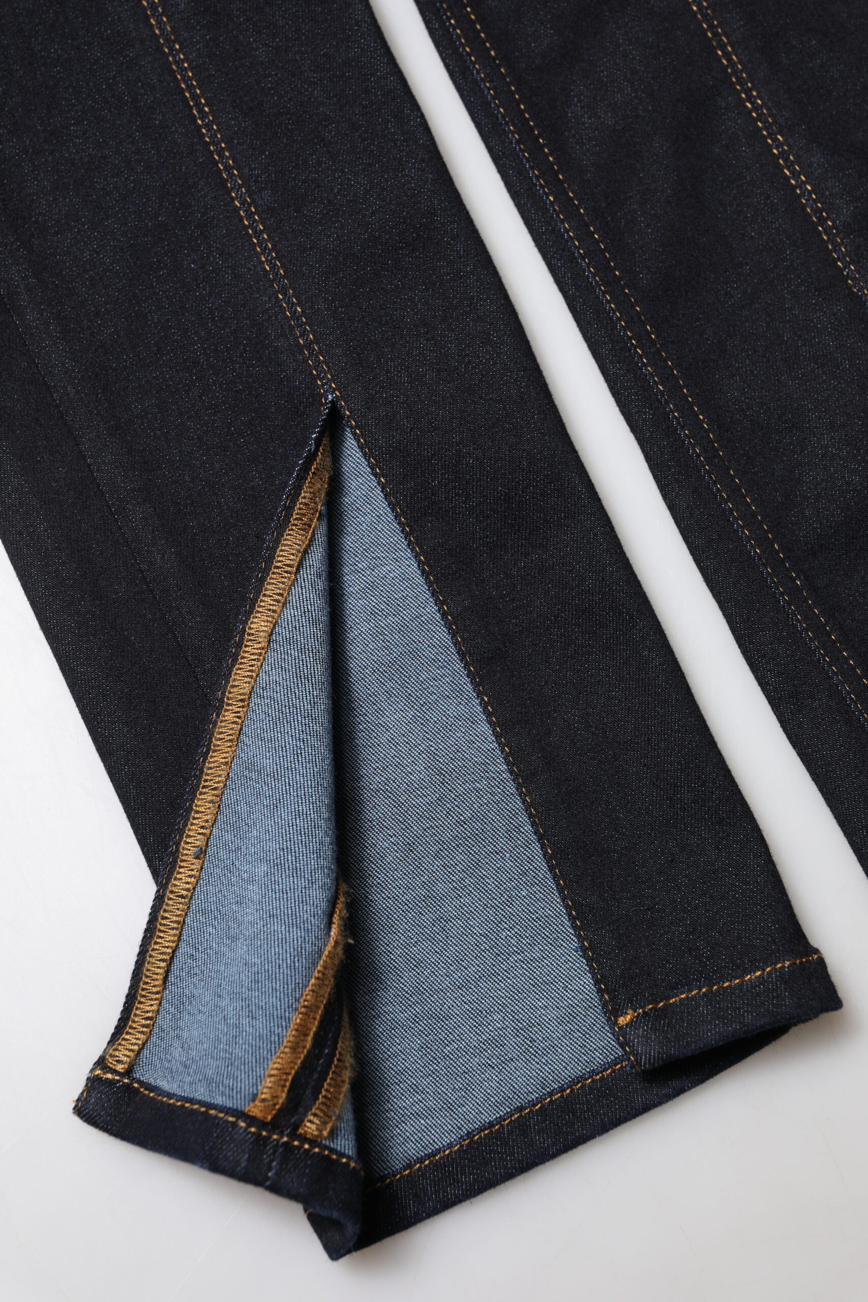 Dolce & Gabbana Blaue Baumwoll-Skinny-Denim-Jeans mit hoher Taille