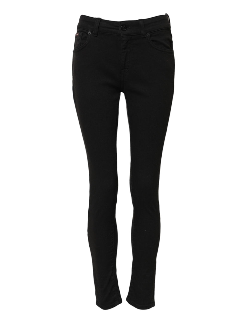 Dolce & Gabbana Zwarte Katoenen Skinny Mid-Waist Denim Jeans