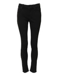 Dolce & Gabbana Zwarte Katoenen Skinny Mid-Waist Denim Jeans