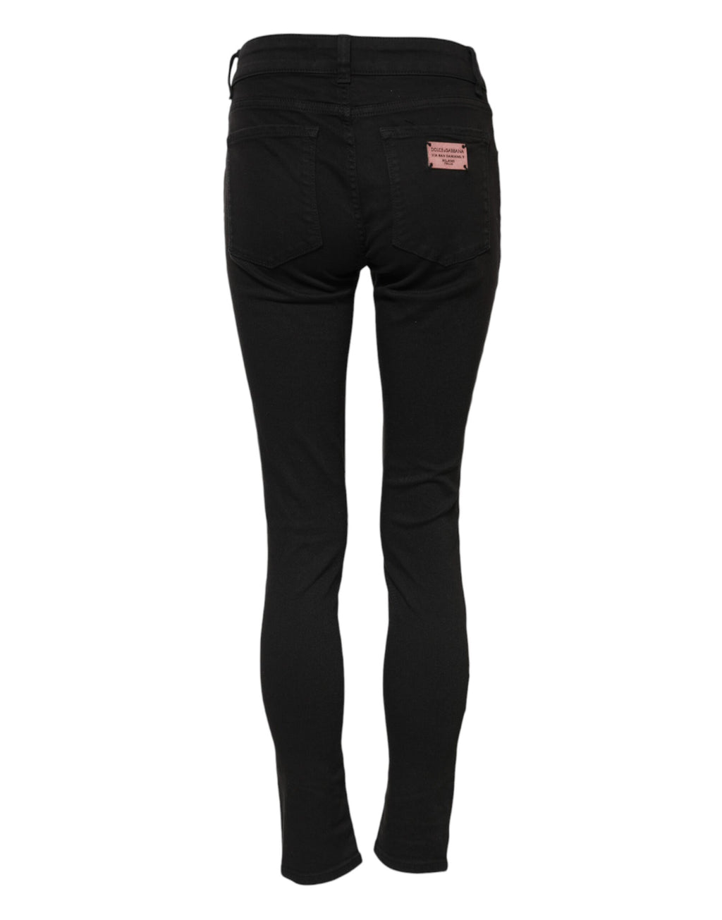 Dolce & Gabbana Zwarte Katoenen Skinny Mid-Waist Denim Jeans