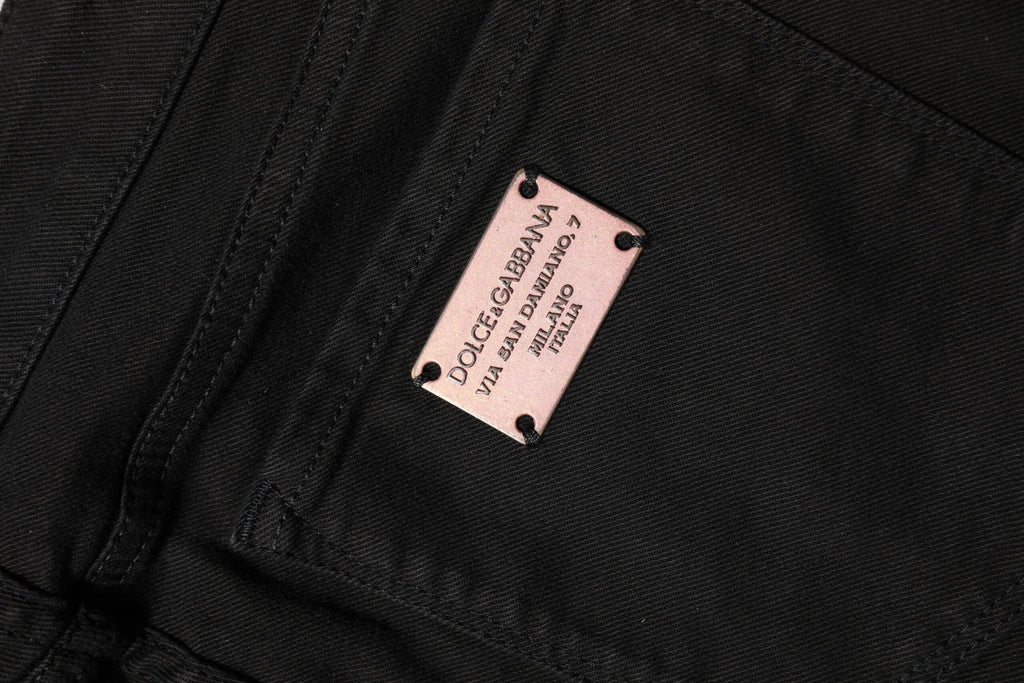 Dolce & Gabbana Zwarte Katoenen Skinny Mid-Waist Denim Jeans