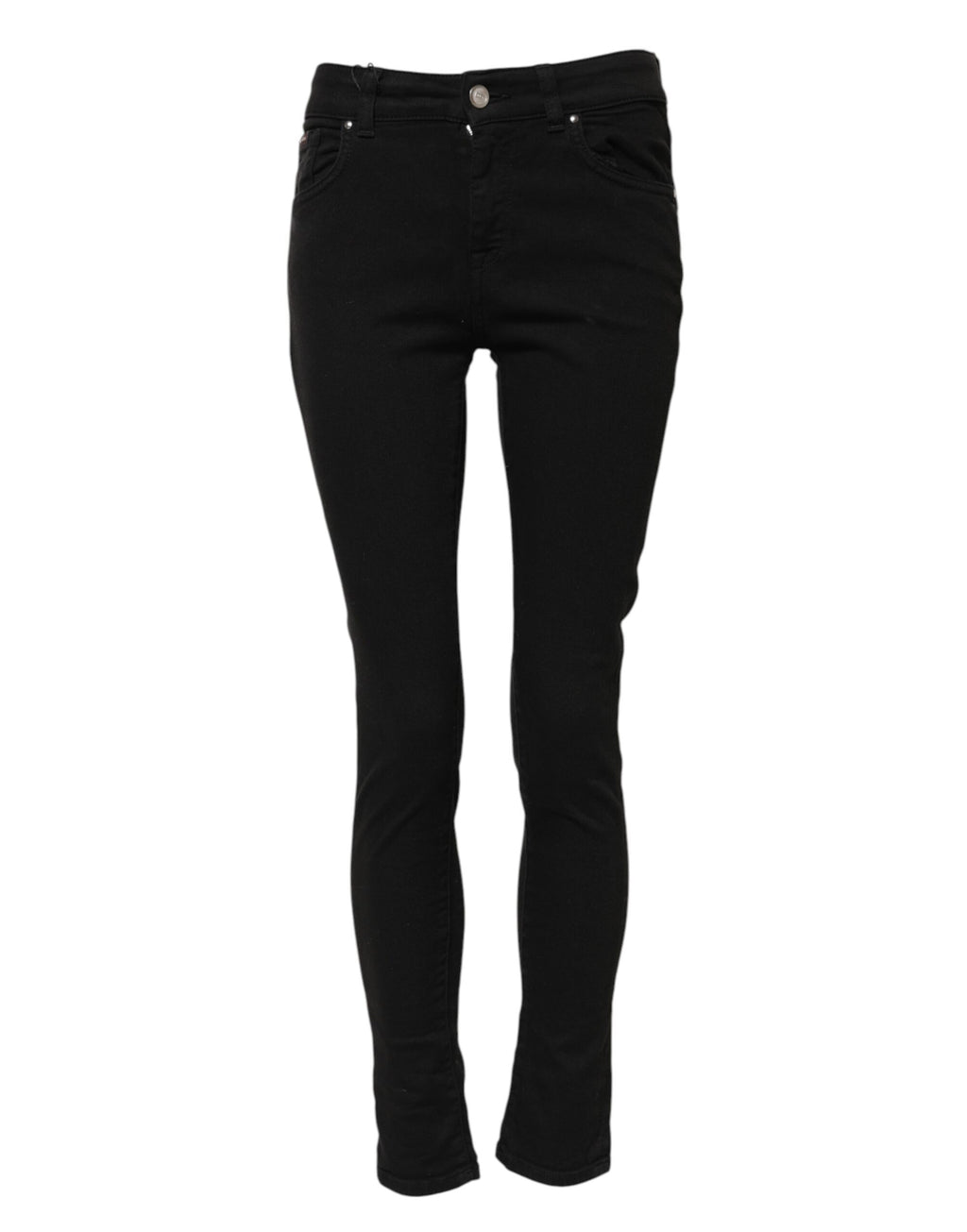Dolce & Gabbana Zwarte Katoenen Skinny Mid-Waist Denim Jeans