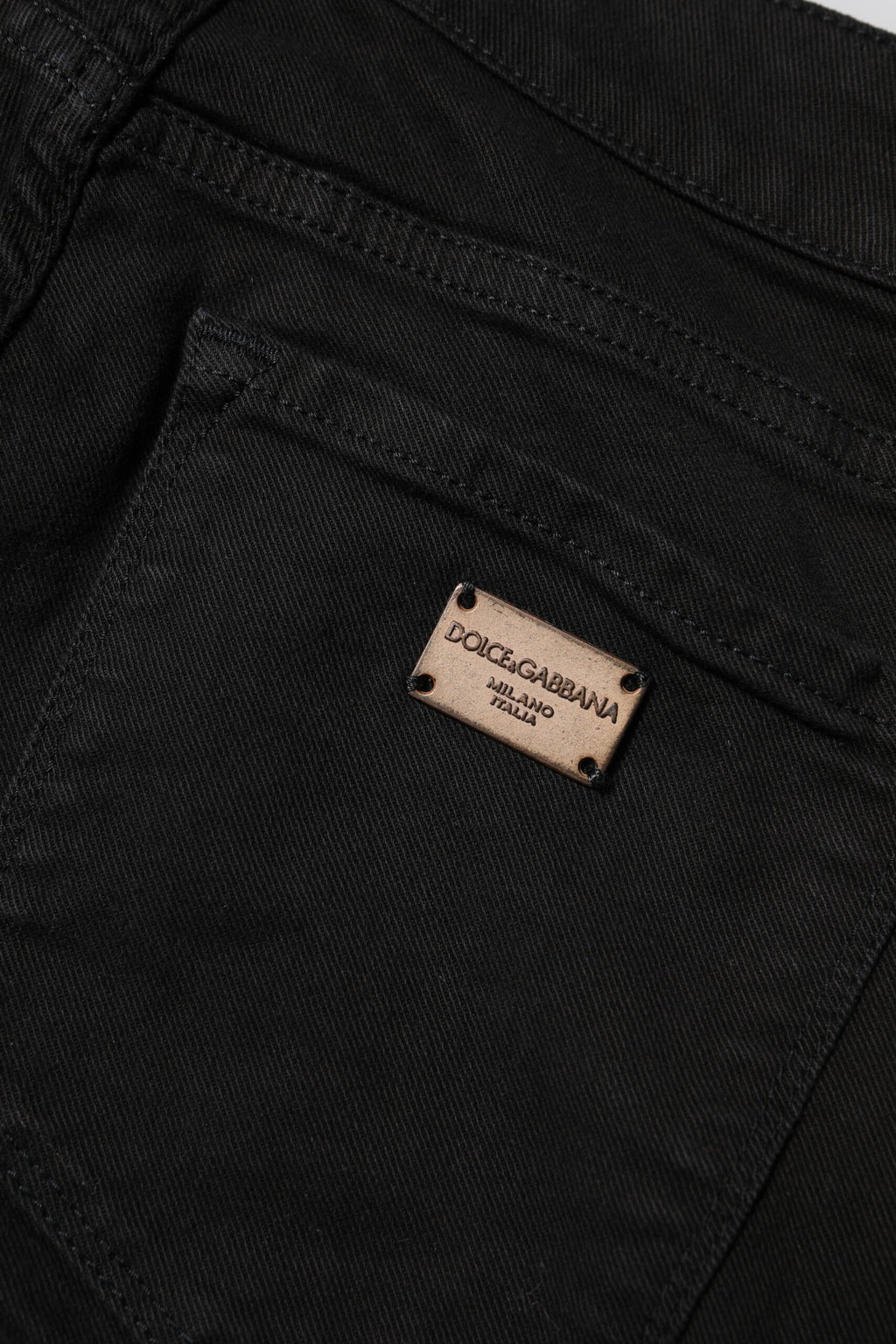 Dolce & Gabbana Zwarte Katoenen Skinny Mid-Waist Denim Jeans