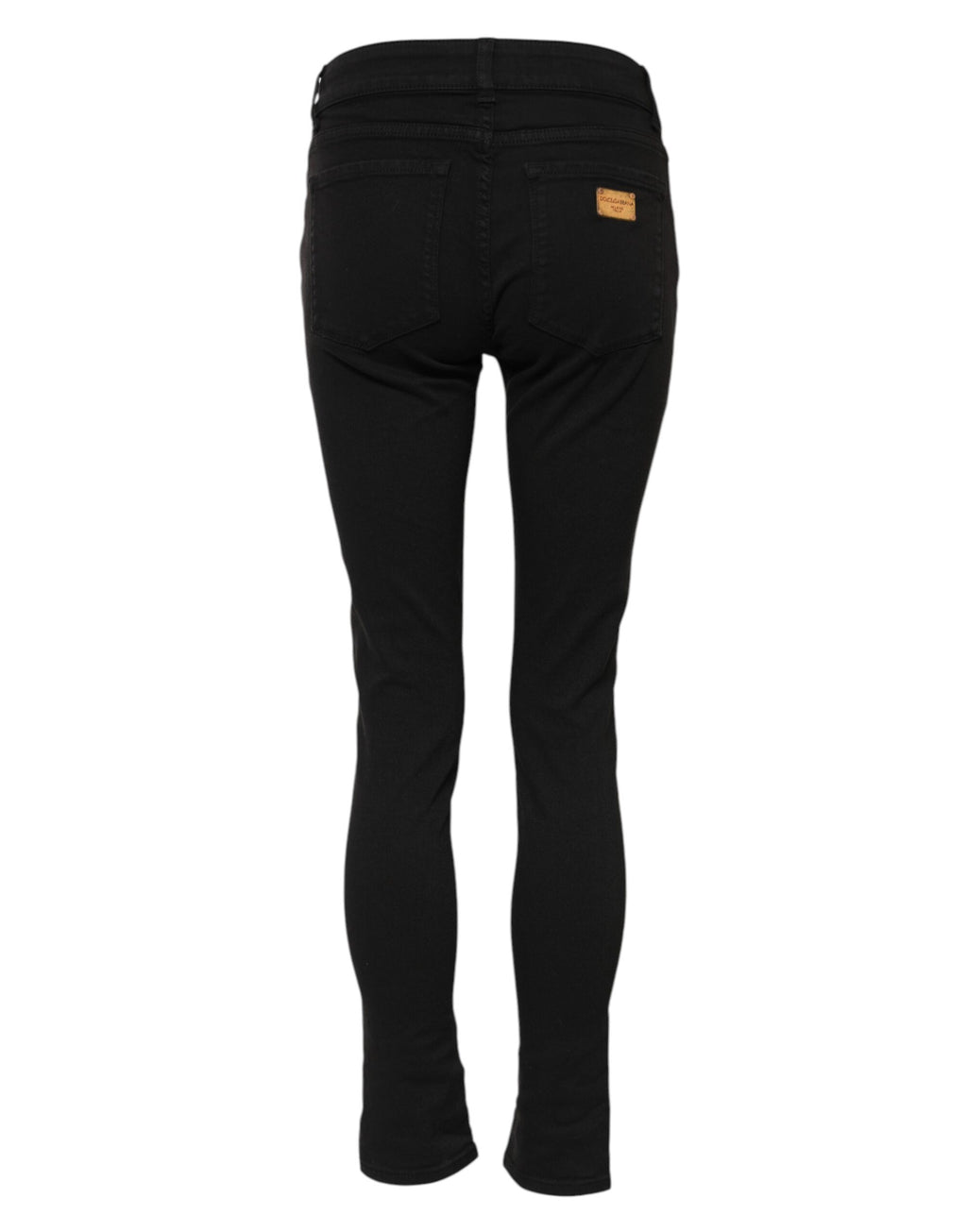 Dolce & Gabbana Zwarte Katoenen Skinny Mid-Waist Denim Jeans