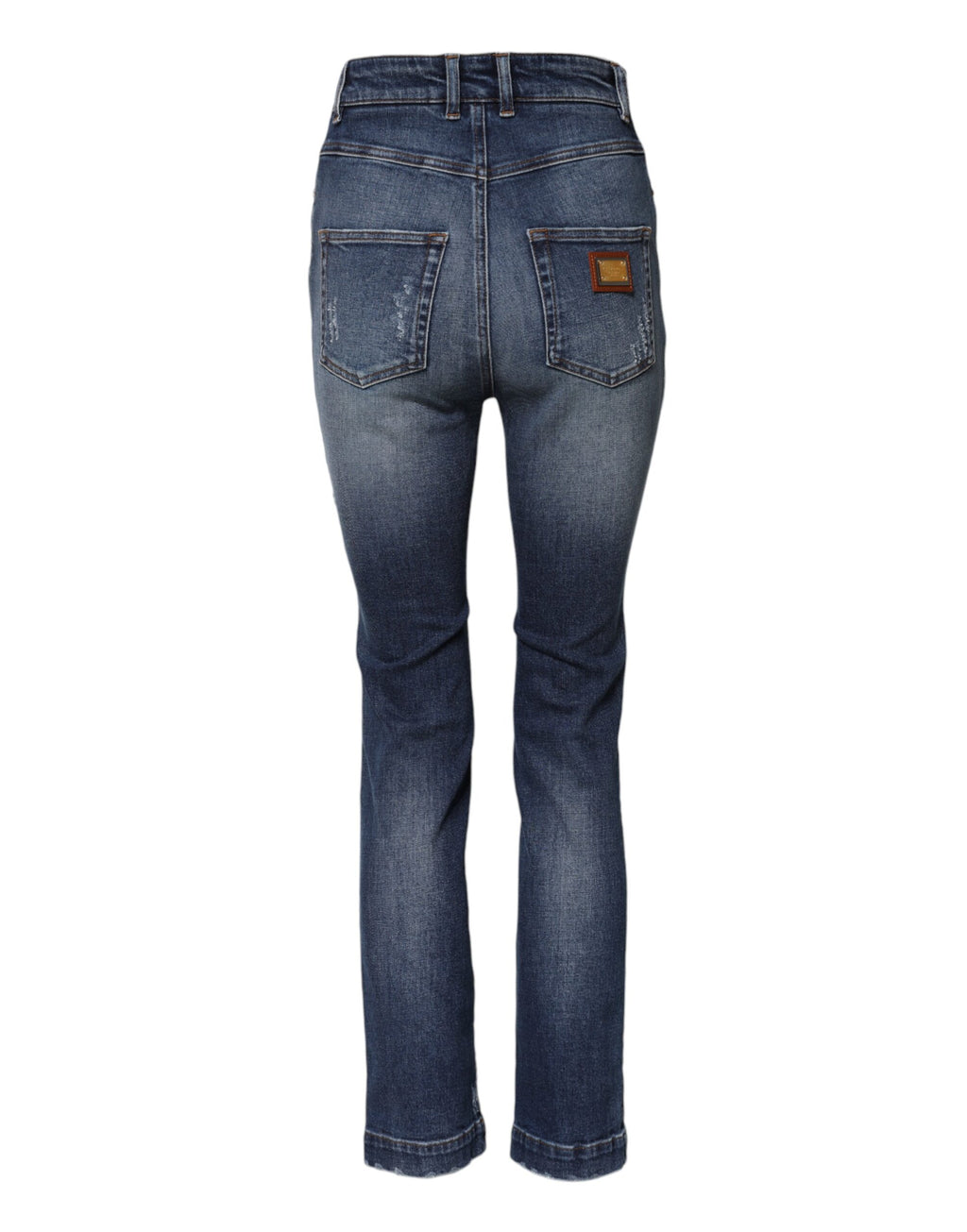 Dolce & Gabbana Blaue Denim-Jeans mit Strasssteinverzierung