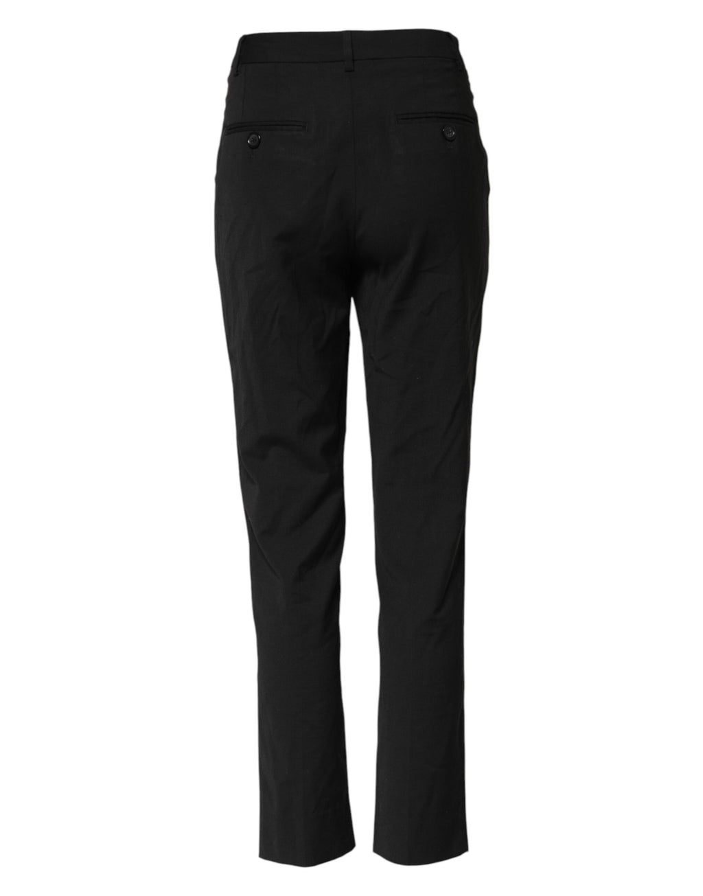 Dolce & Gabbana Schwarze STAFF Tapered Pants mit hoher Taille