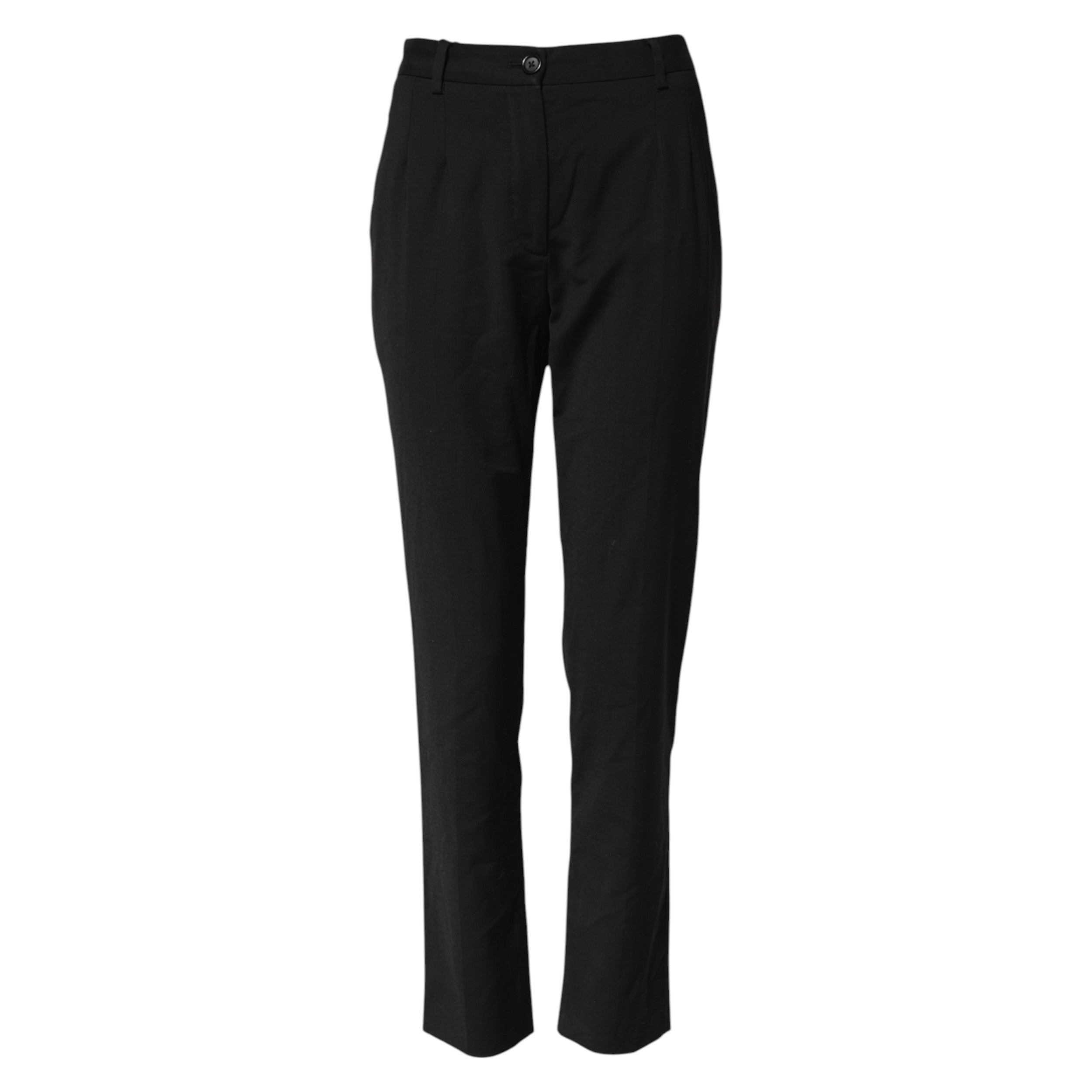 Dolce & Gabbana Schwarze STAFF Tapered Pants mit hoher Taille