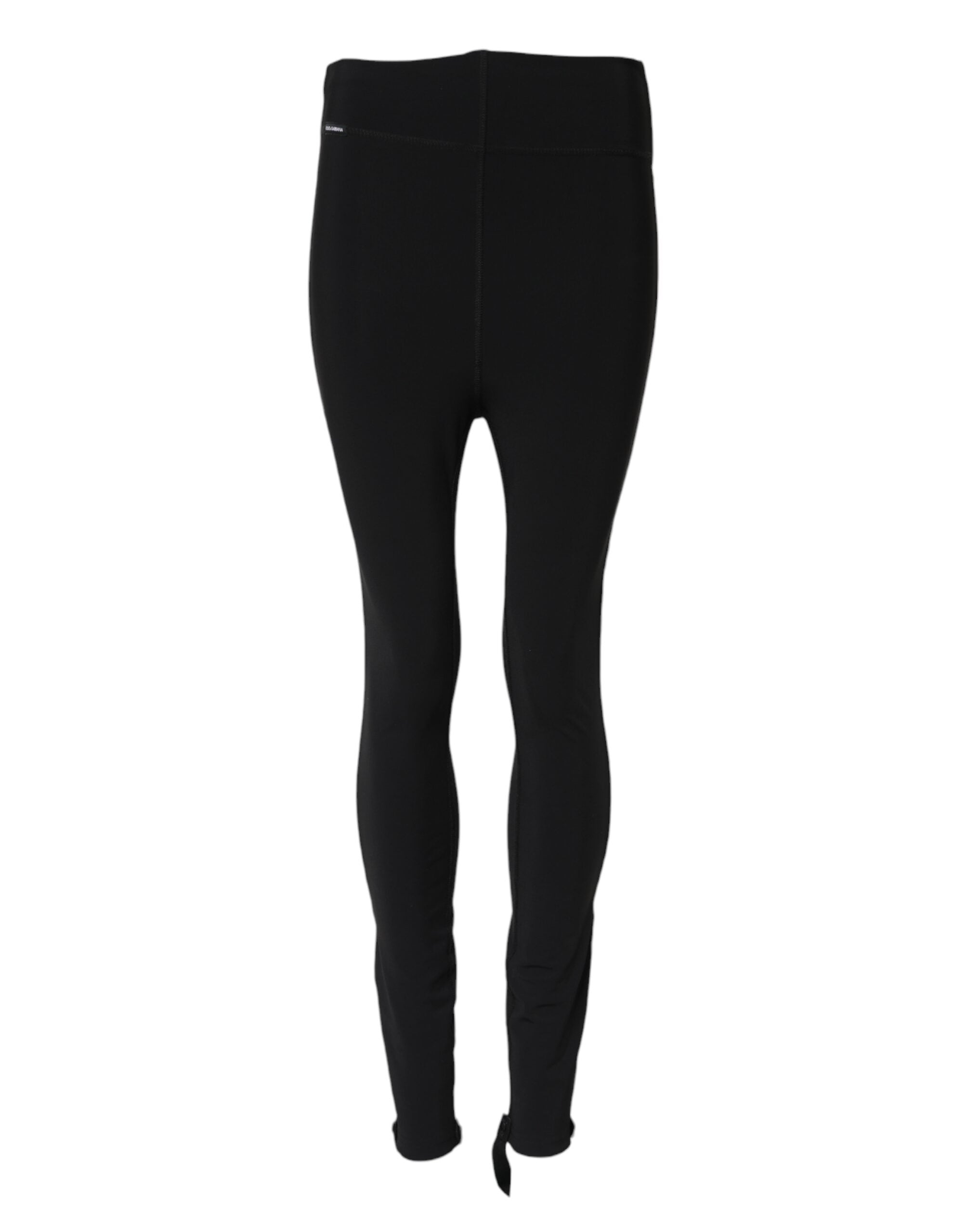 Dolce & Gabbana Schwarze hoch taillierte Leggings-Hose