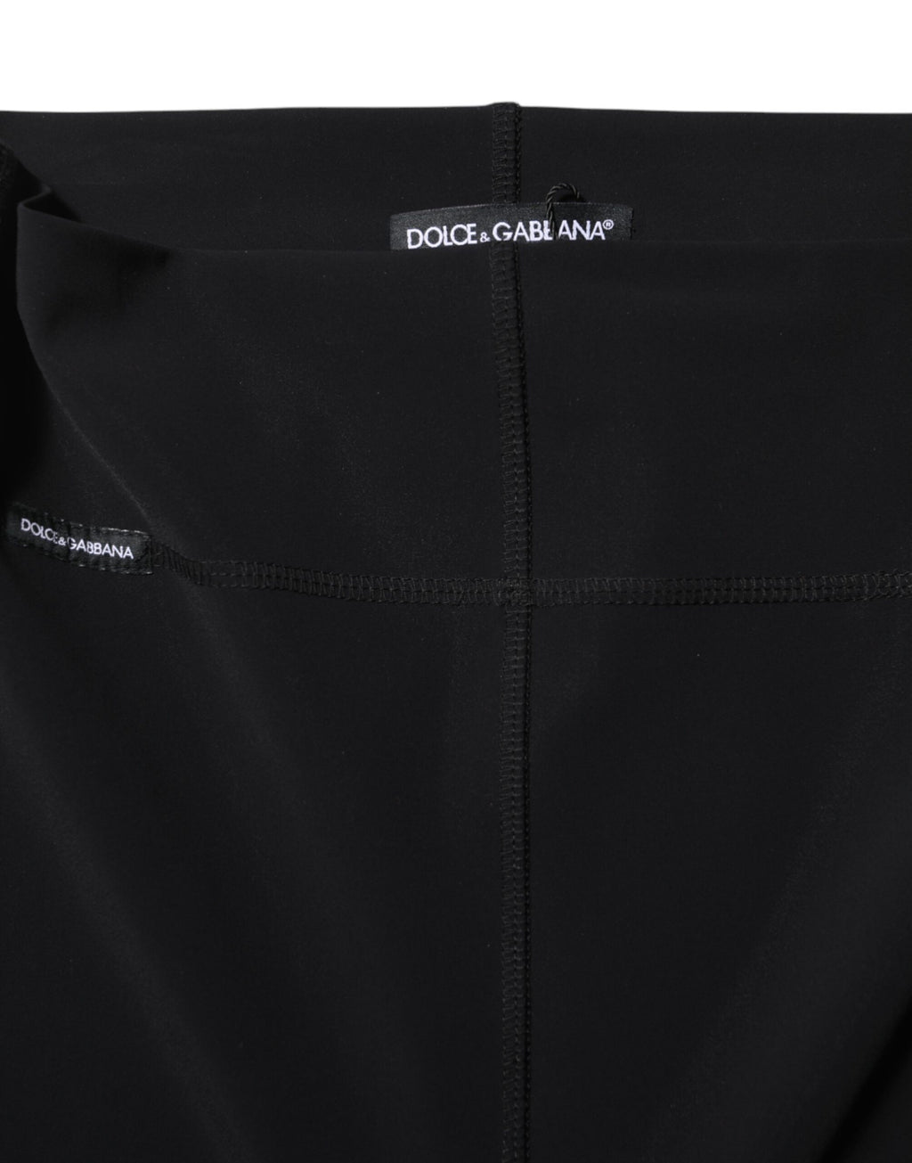 Dolce & Gabbana Schwarze hoch taillierte Leggings-Hose