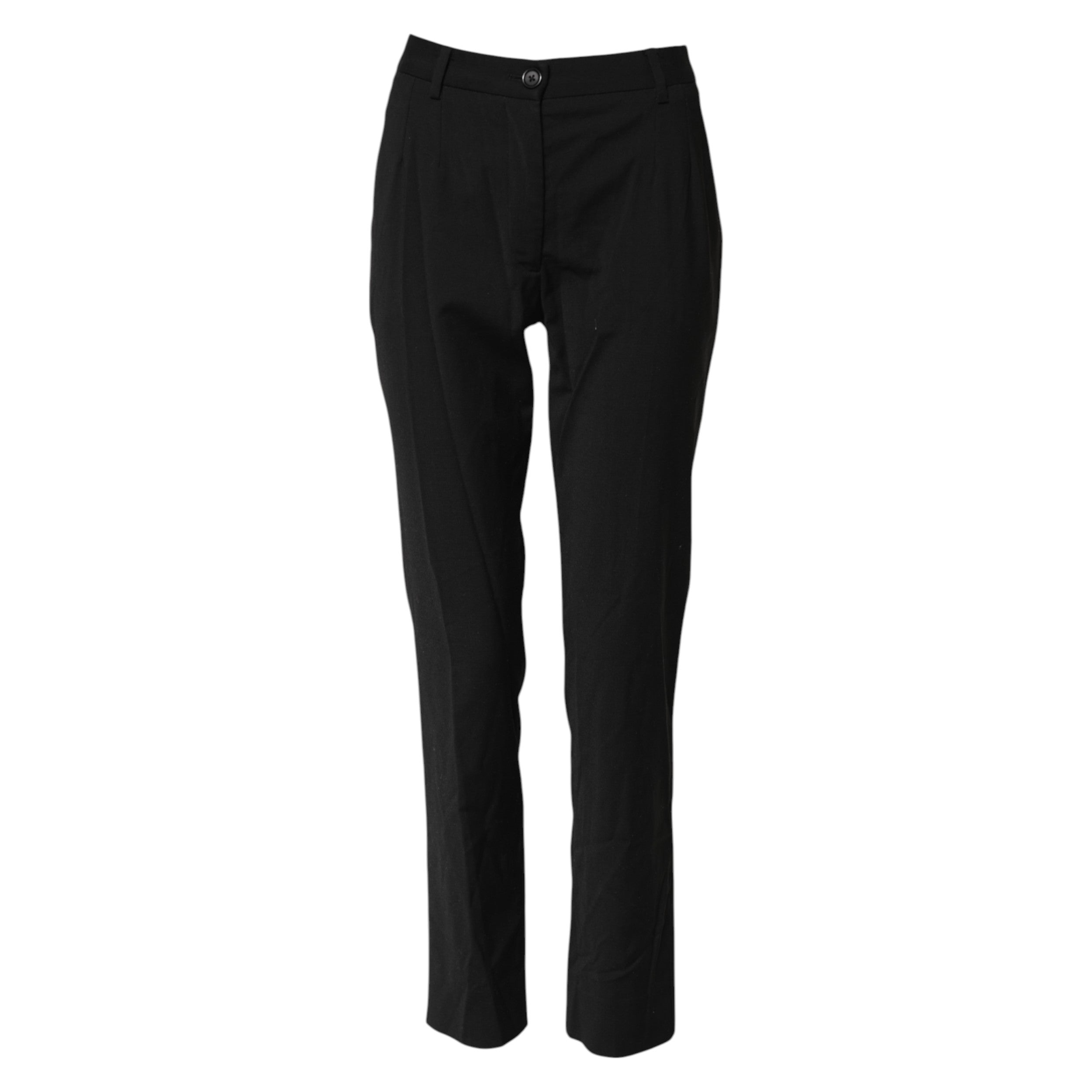 Dolce & Gabbana Schwarze STAFF Mid Waist Tapered Pants
