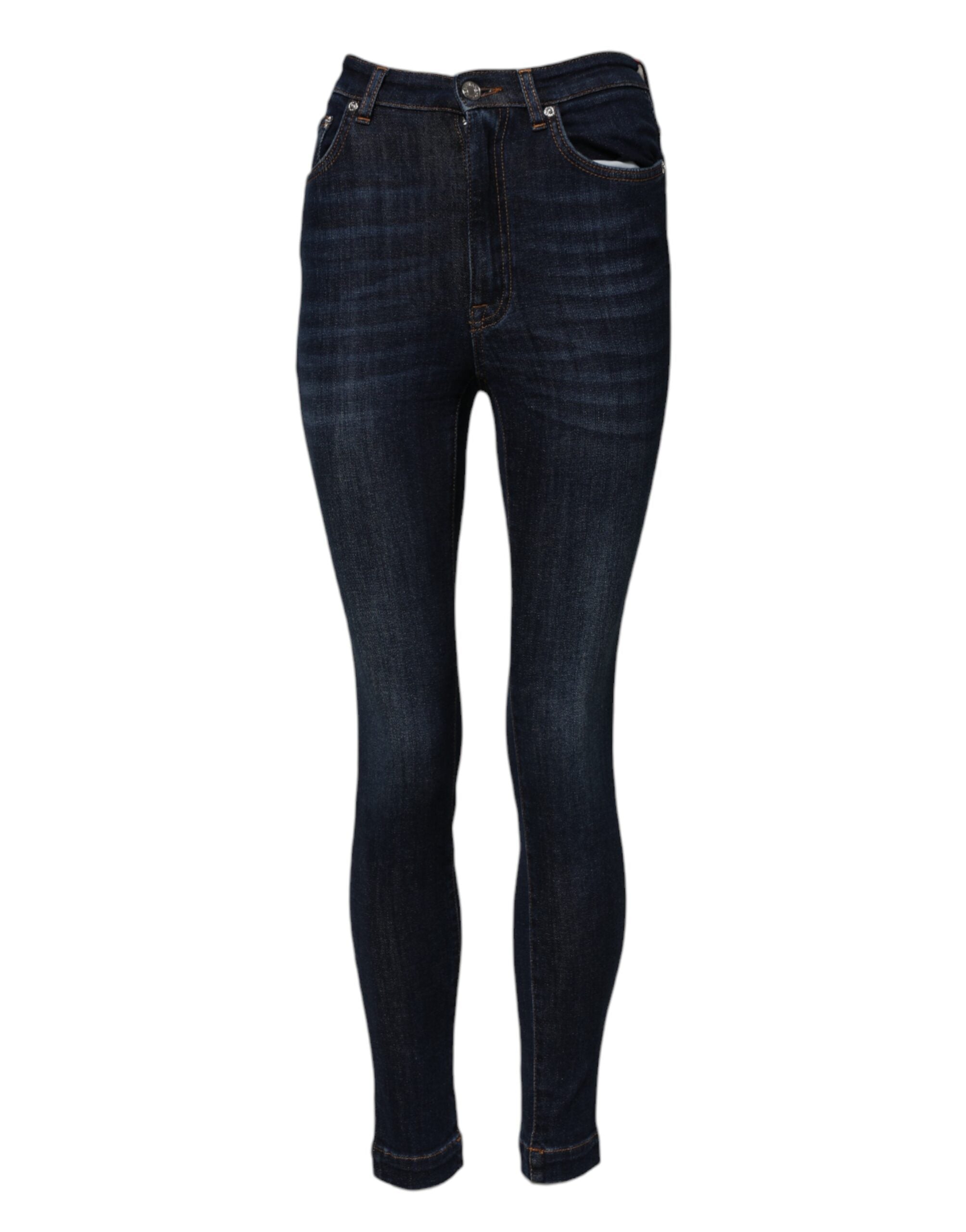 Dolce & Gabbana Blaue GRACE High Waist Skinny Denim Jeans