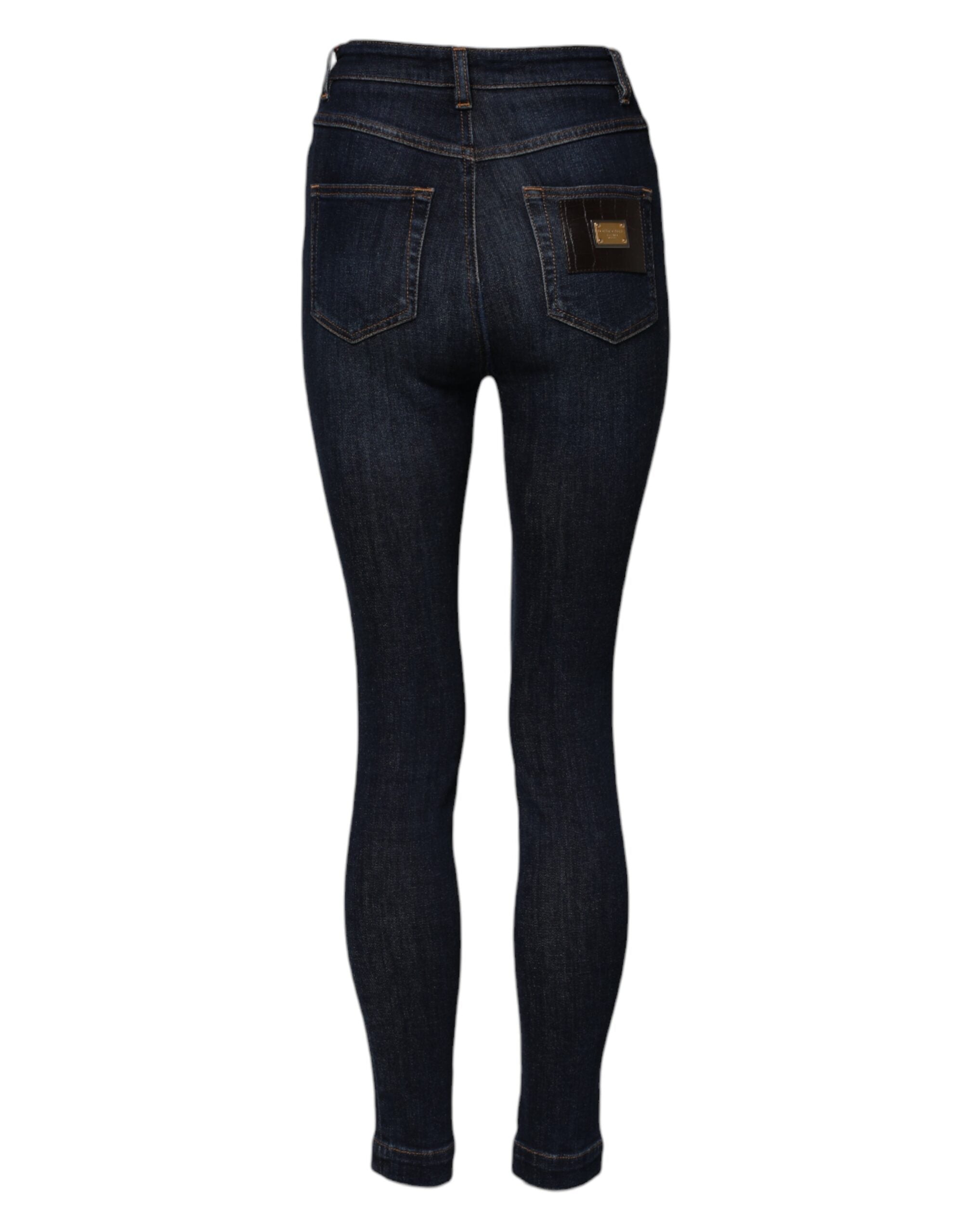 Dolce & Gabbana Blaue GRACE High Waist Skinny Denim Jeans